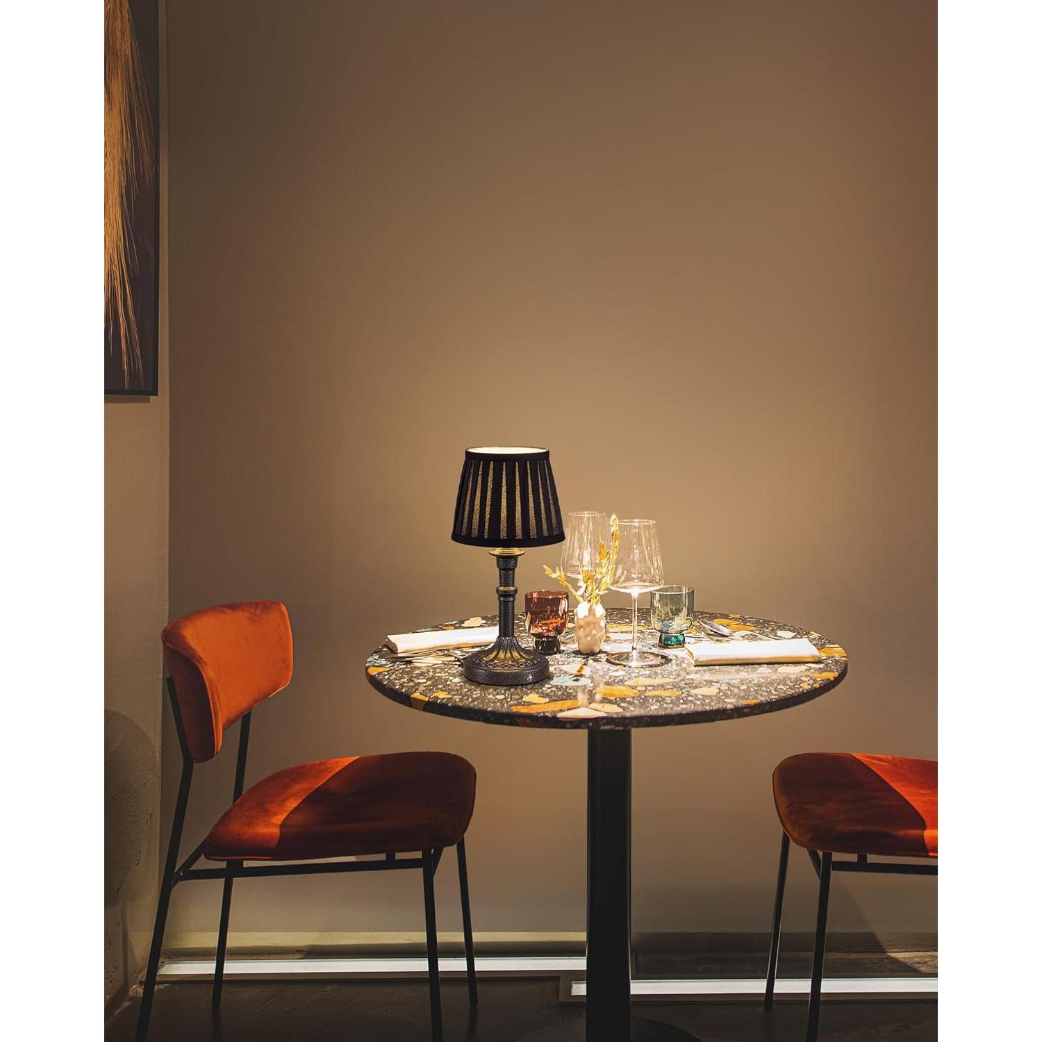 KDG Lámpara de Mesa Inalámbrica LED 2 Piezas 5000mAh Plata