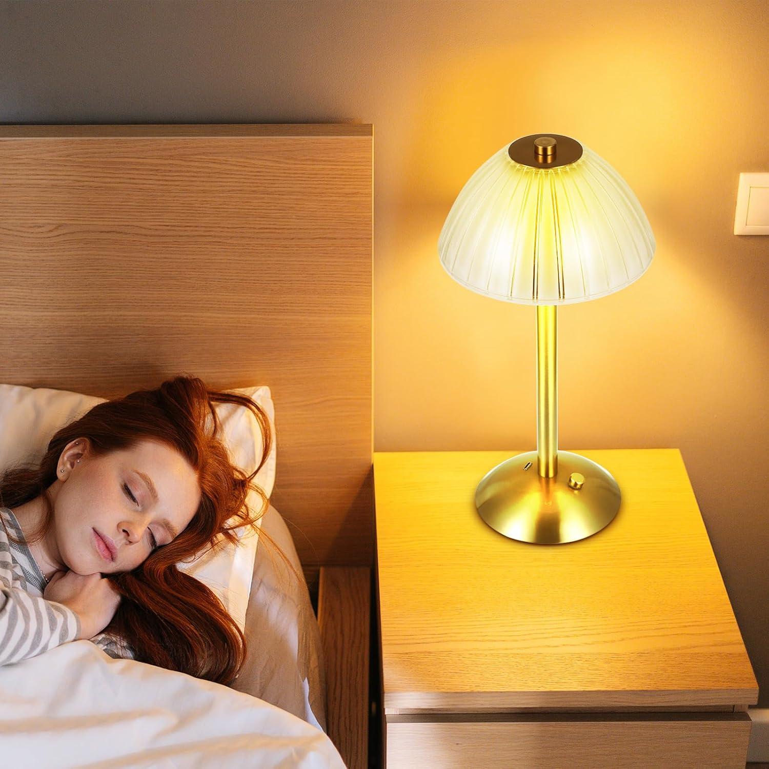 Lámpara de Mesa Inalámbrica LED Liliful Estilo Hongo 3 Colores