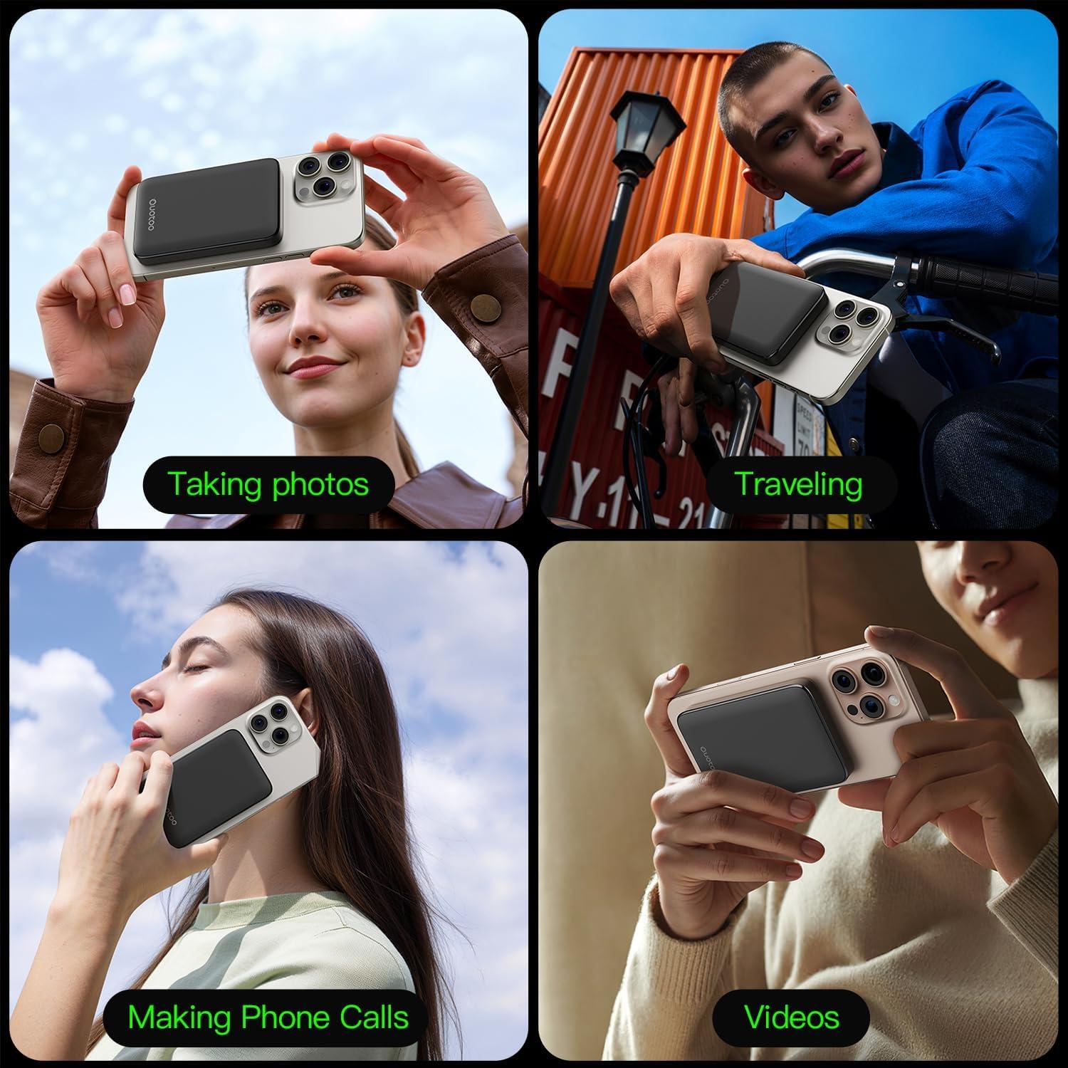 Banco de Energía Magnético OUOTOO 5000mAh Carga Rápida 20W