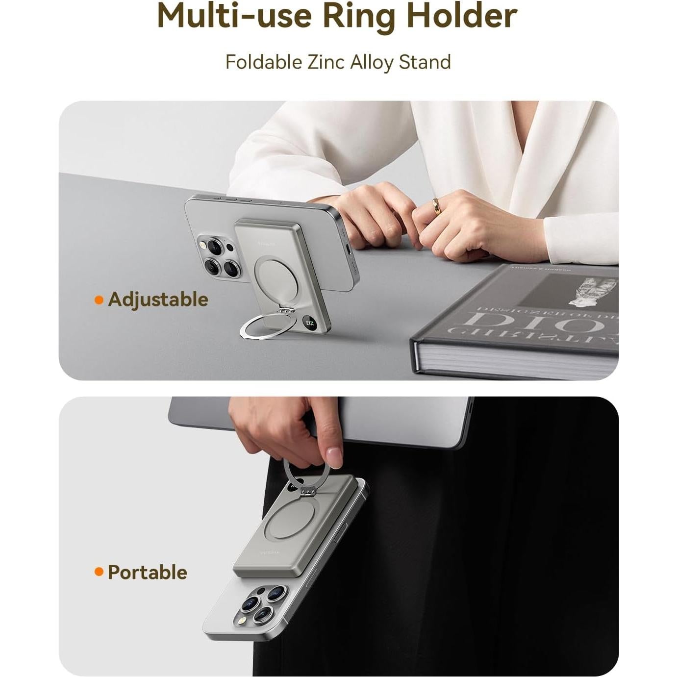 Banco de Poder Inalámbrico Kuulaa 10000mAh MagSafe 20W LED