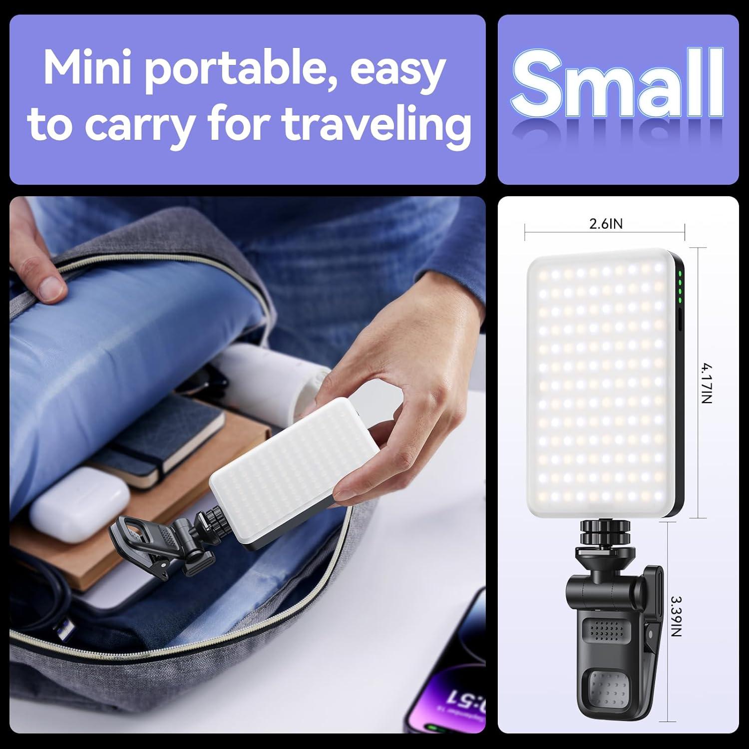 Clip de Luz LED Portátil BAOYER BX-ZBD10S RGB 10 Modos