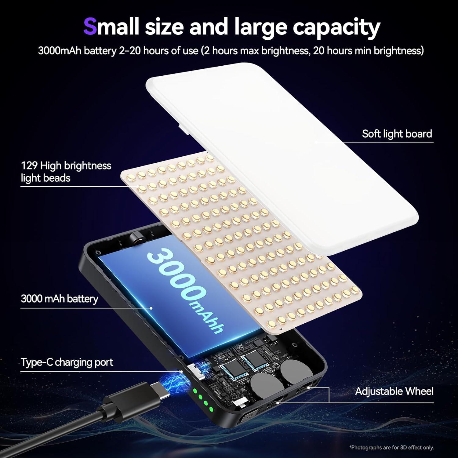 Clip de Luz LED Portátil BAOYER BX-ZBD10S RGB 10 Modos