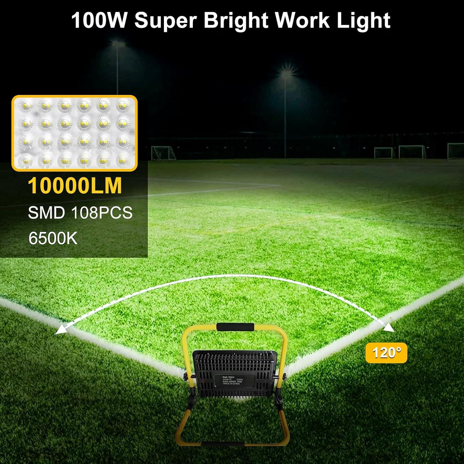 Luz de Trabajo LED 100W CREATESTAR 10000LM IP66 Portátil