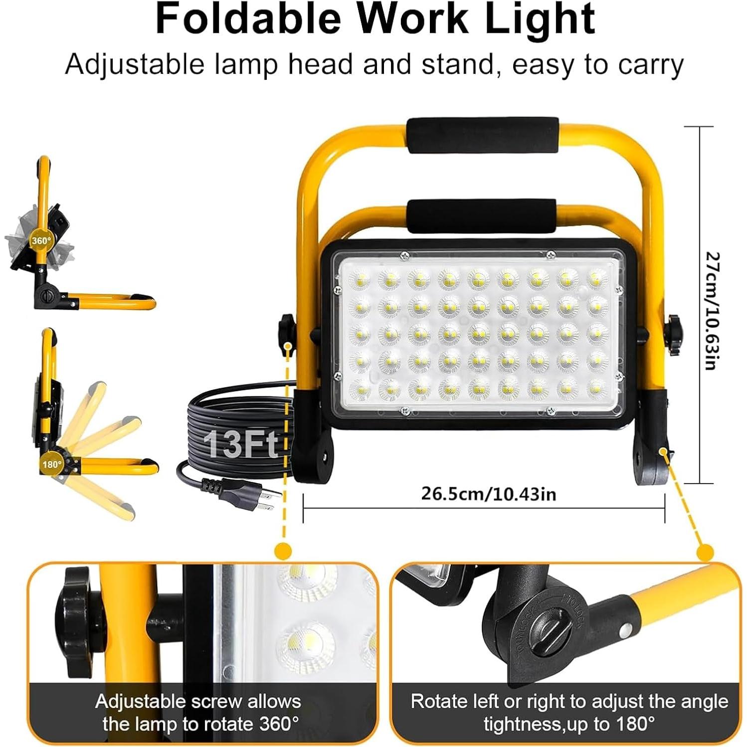 Luz de Trabajo LED 100W CREATESTAR 10000LM IP66 Portátil