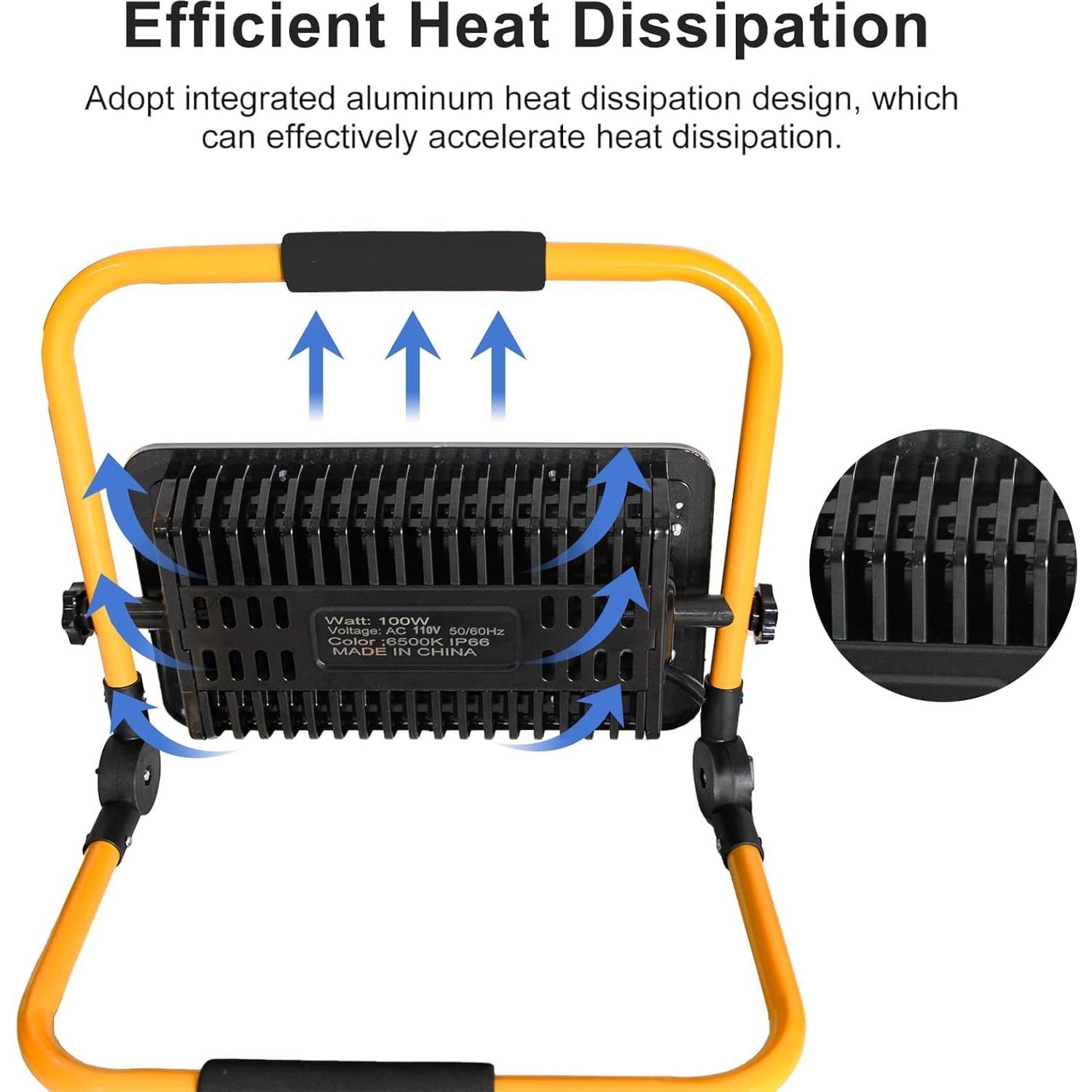 Luz de Trabajo LED 100W CREATESTAR 10000LM IP66 Portátil