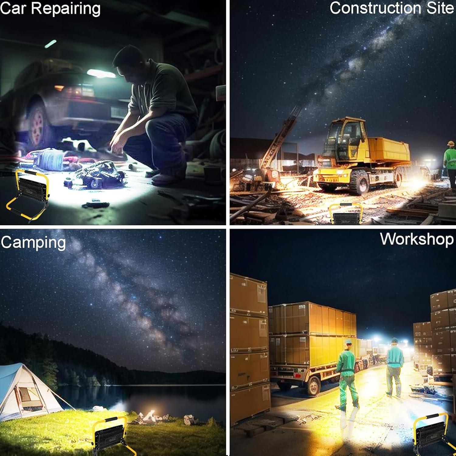 Luz de Trabajo LED 100W CREATESTAR 10000LM IP66 Portátil