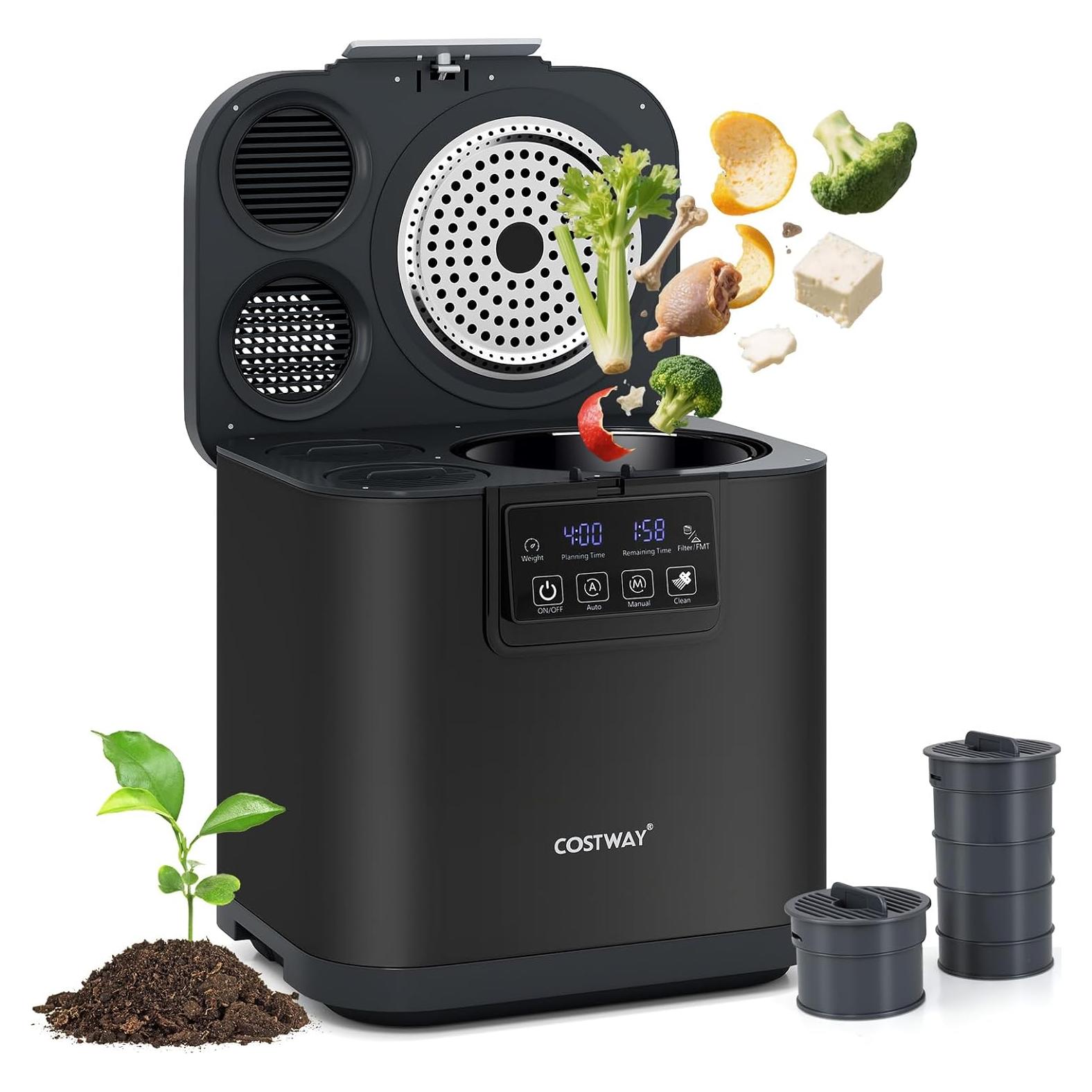 Compostador Eléctrico COSTWAY 4L para Cocina, Auto-Limpieza