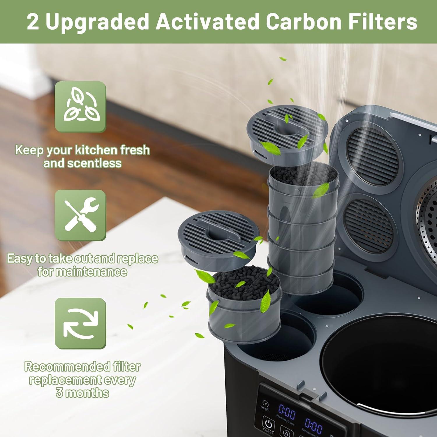 Compostador Eléctrico COSTWAY 4L para Cocina, Auto-Limpieza