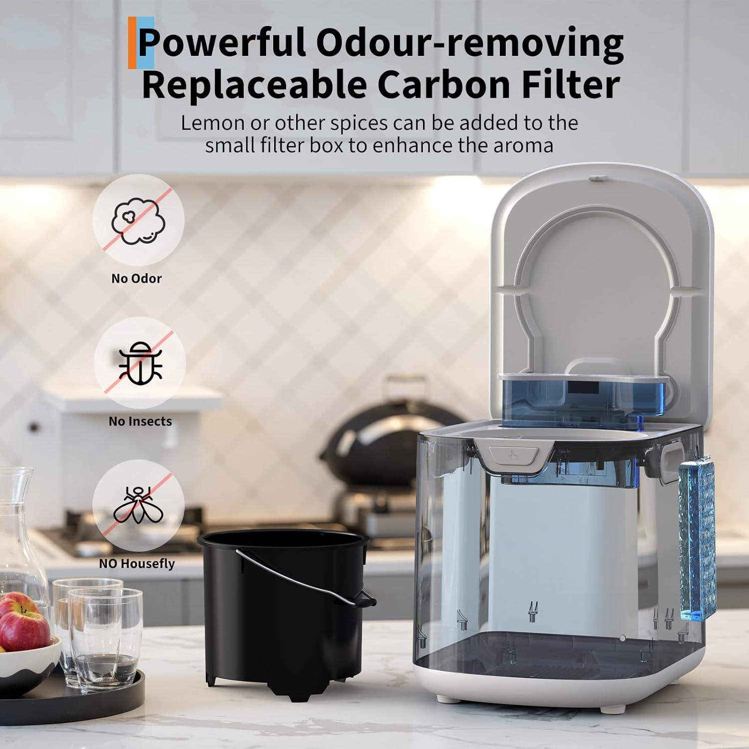 Compostador Eléctrico GarveeHome 3.5L Sin Olores y Auto-Limpieza