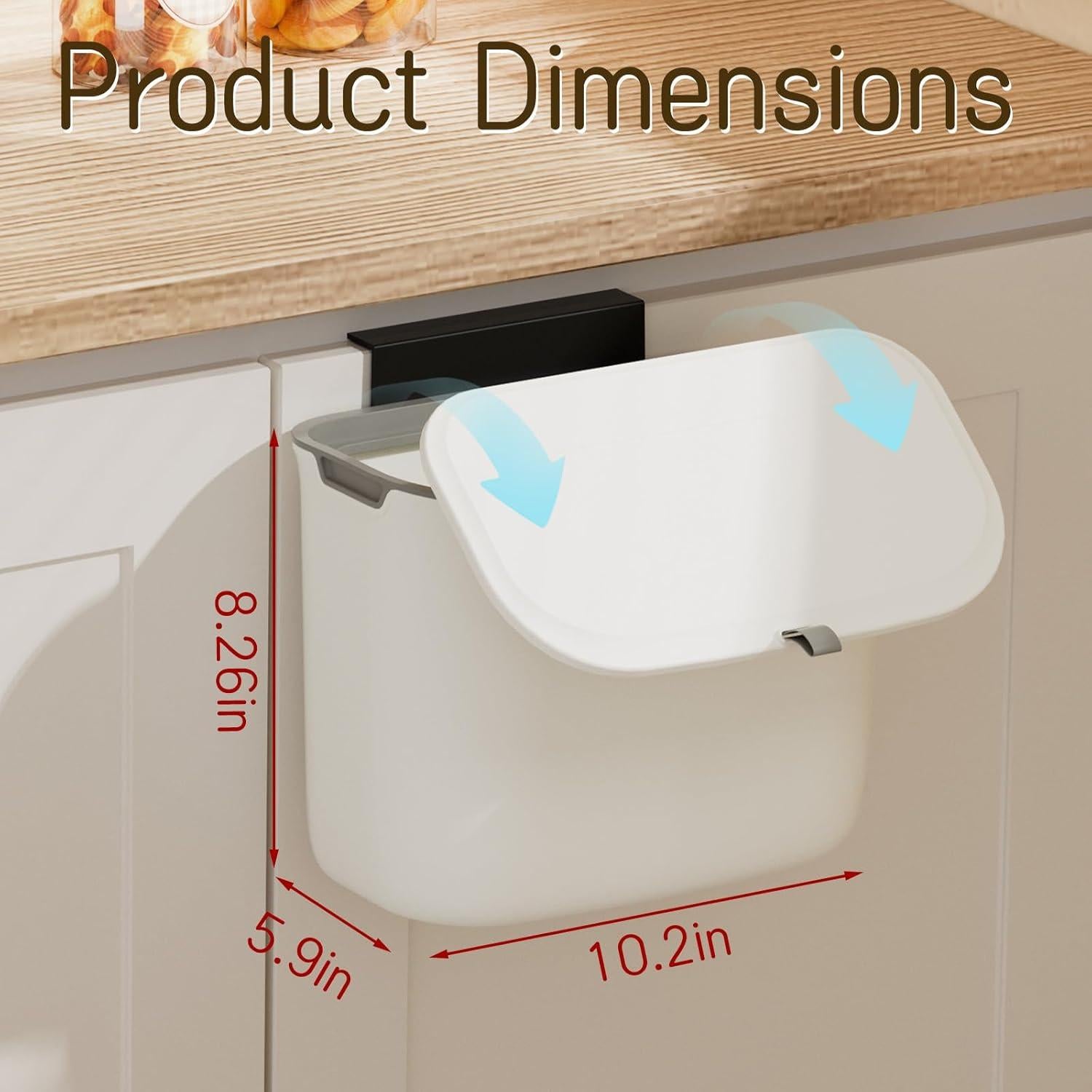 Cubo de Compostaje de Cocina LYNLOO 7.2L con Tapa y Gancho