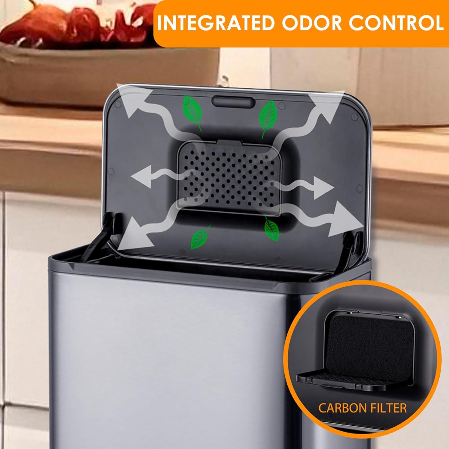 Cubeta de Basura Acero Inoxidable RED FACTOR 5L con Tapa