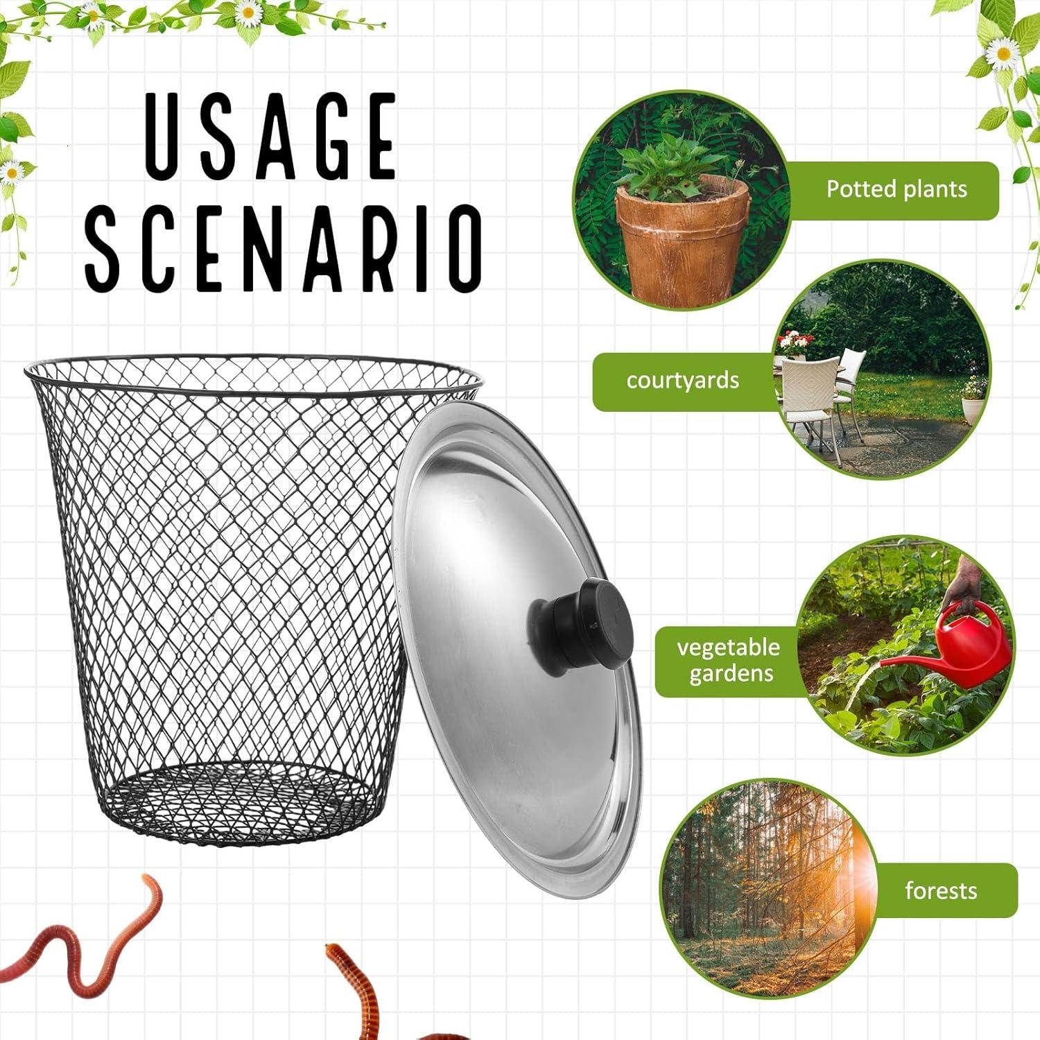 4 Compostores de Gusanos Inground MorningRo 23x23x15cm