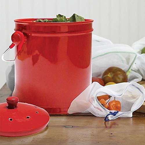 Cubo de Compostaje Cerámica Natural Home 3.78L Rojo