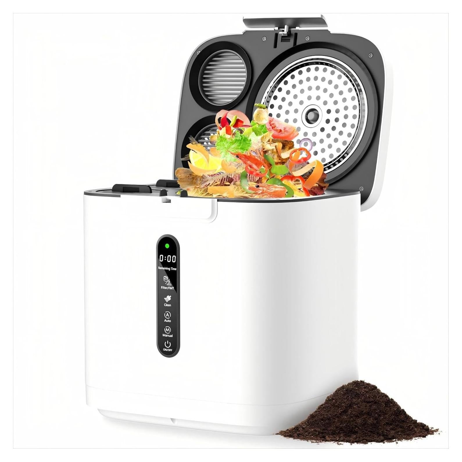 Compostador Eléctrico MERIOR 4L con Pantalla LED y Auto-Limpieza