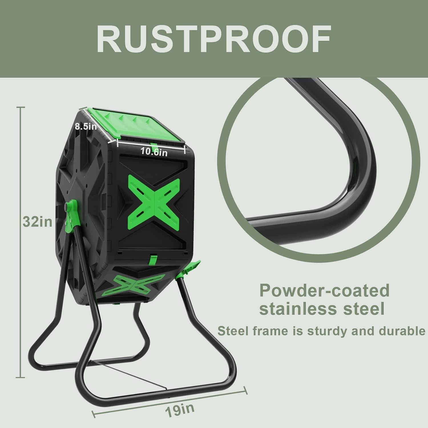 Contenedor de Compostaje SQUEEZE master 70L Verde Hexagonal