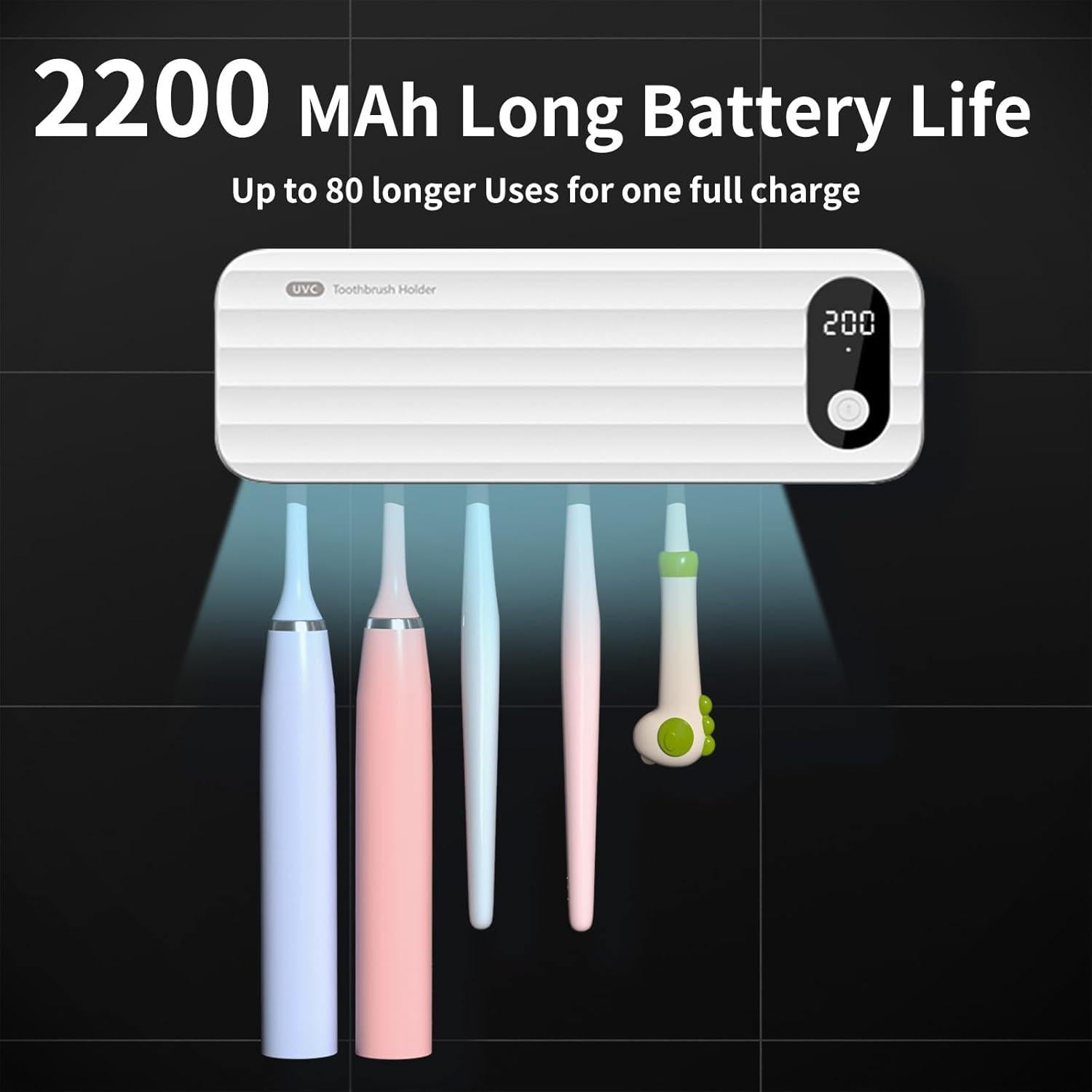 Soporte Desinfectante de Cepillos de Dientes UV Sugar Swan