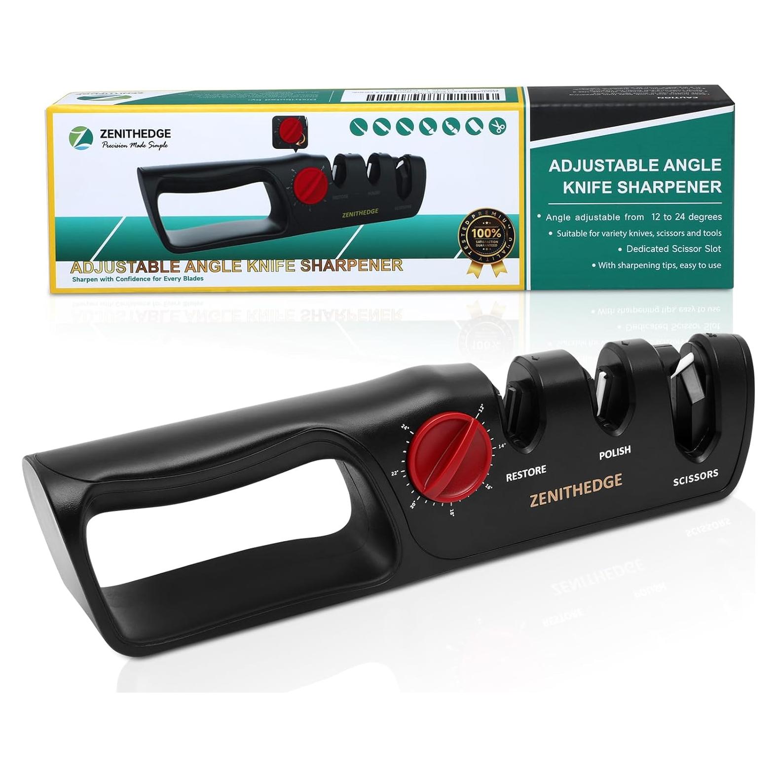 Afilador de Cuchillos ZenithEdge 3 en 1 Ajustable 14°-24°