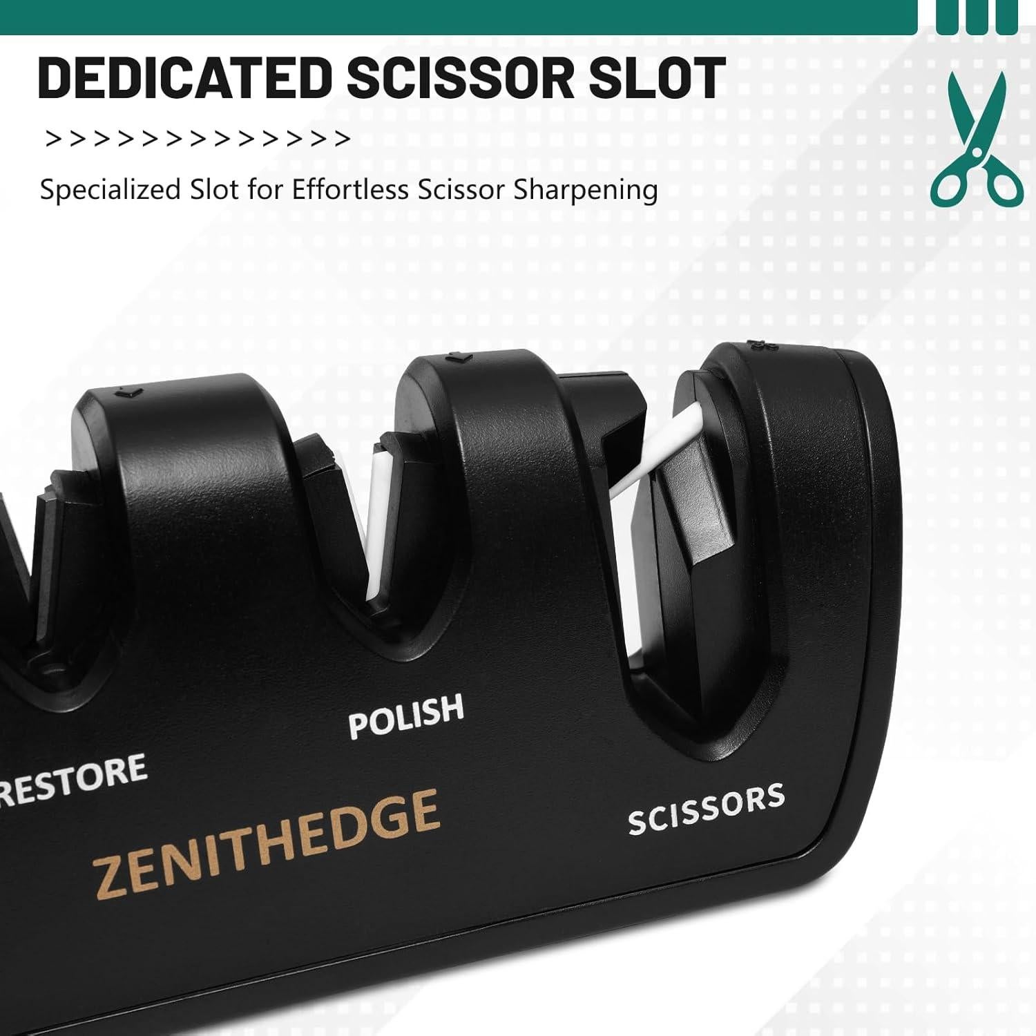 Afilador de Cuchillos ZenithEdge 3 en 1 Ajustable 14°-24°