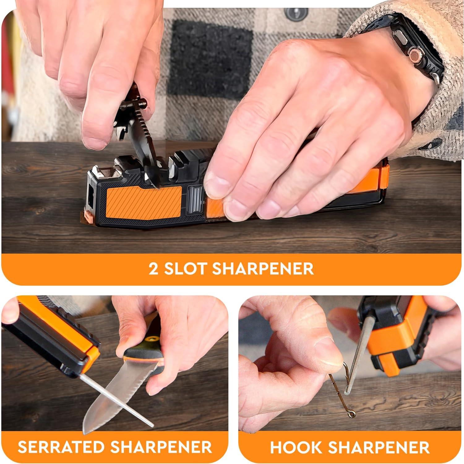 Afilador de Cuchillos Sharp Pebble con Encendedor y Silbato