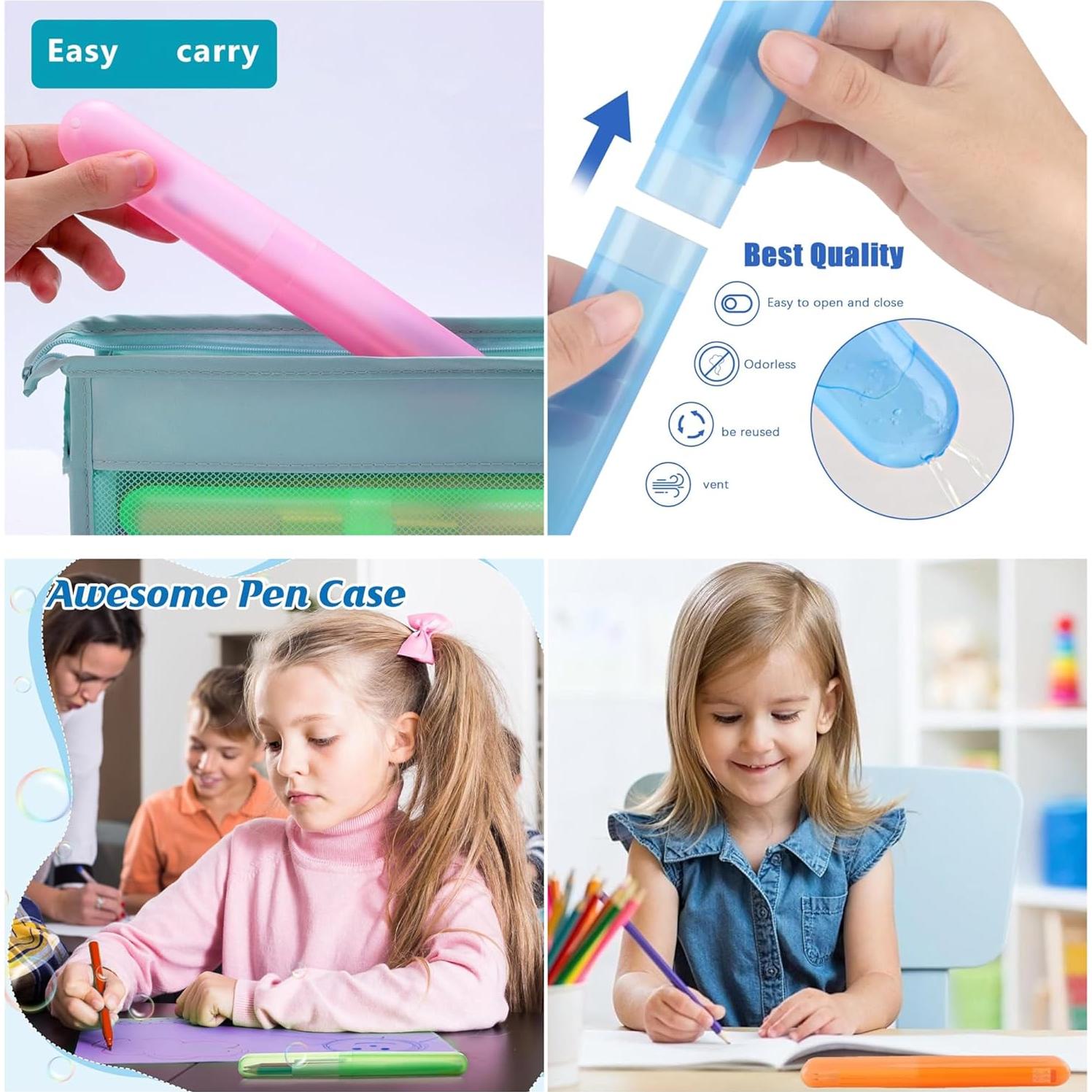 Conjunto de 6 Estuches de Cepillo de Dientes MingTa - Colores Vibrantes