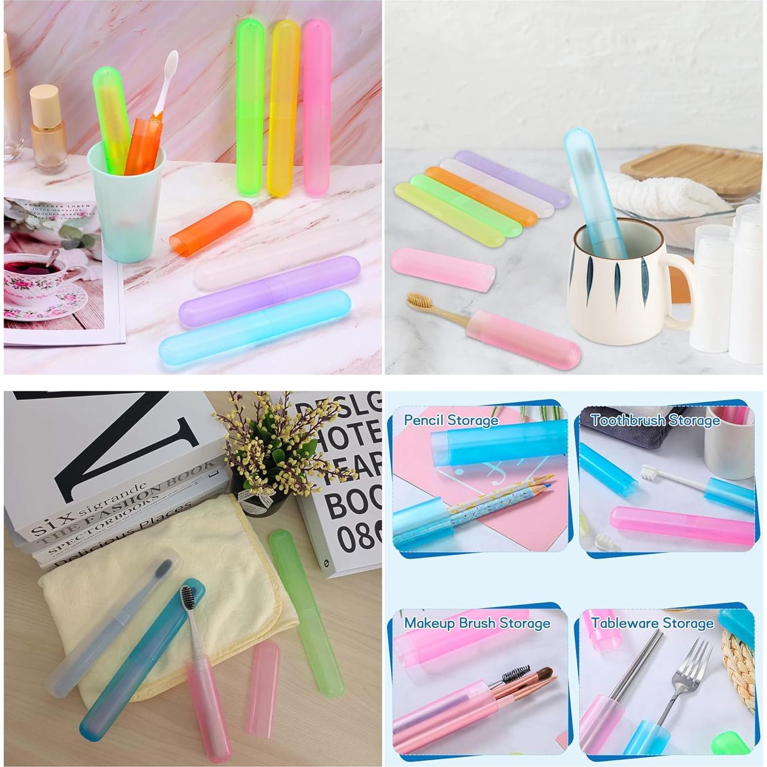 Conjunto de 6 Estuches de Cepillo de Dientes MingTa - Colores Vibrantes