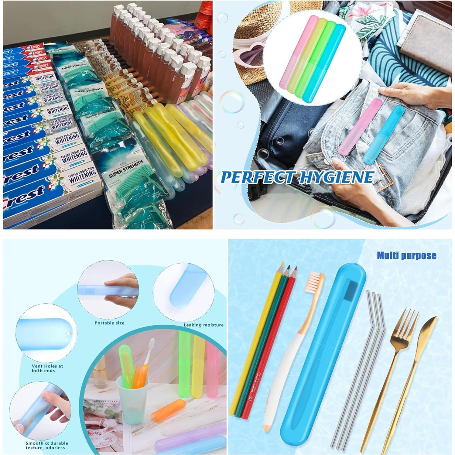 Conjunto de 6 Estuches de Cepillo de Dientes MingTa - Colores Vibrantes