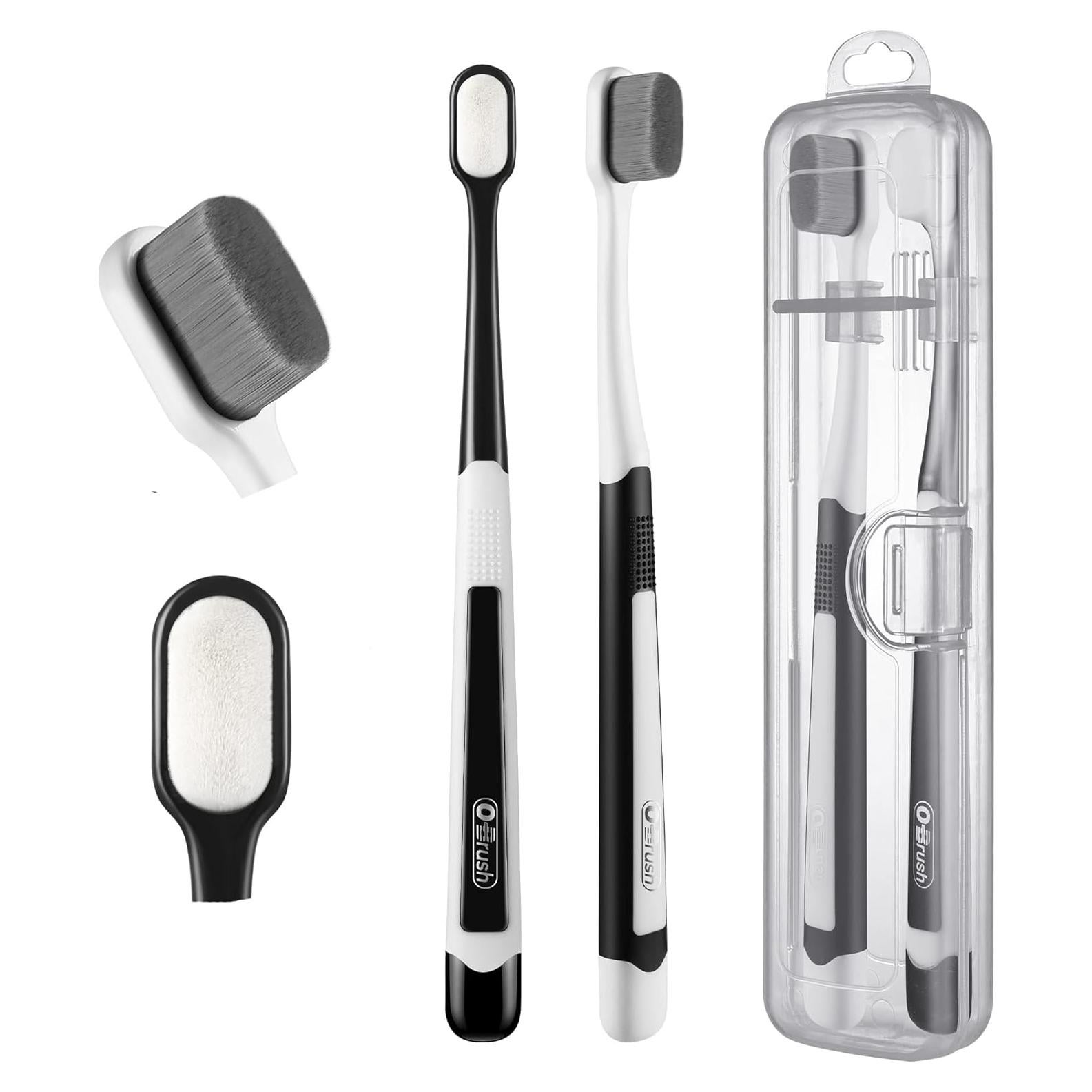 Cepillo de Dientes Ultra Suave Obrush con Estuche - Paquete de 2