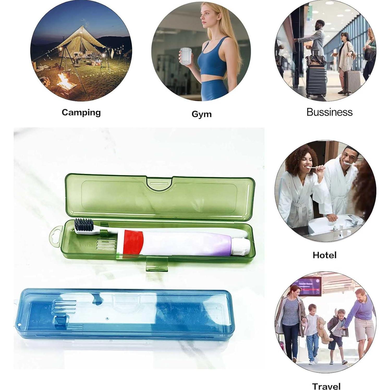 Estuche de Cepillo de Dientes de Viaje YS-002 Portátil 2 Pcs