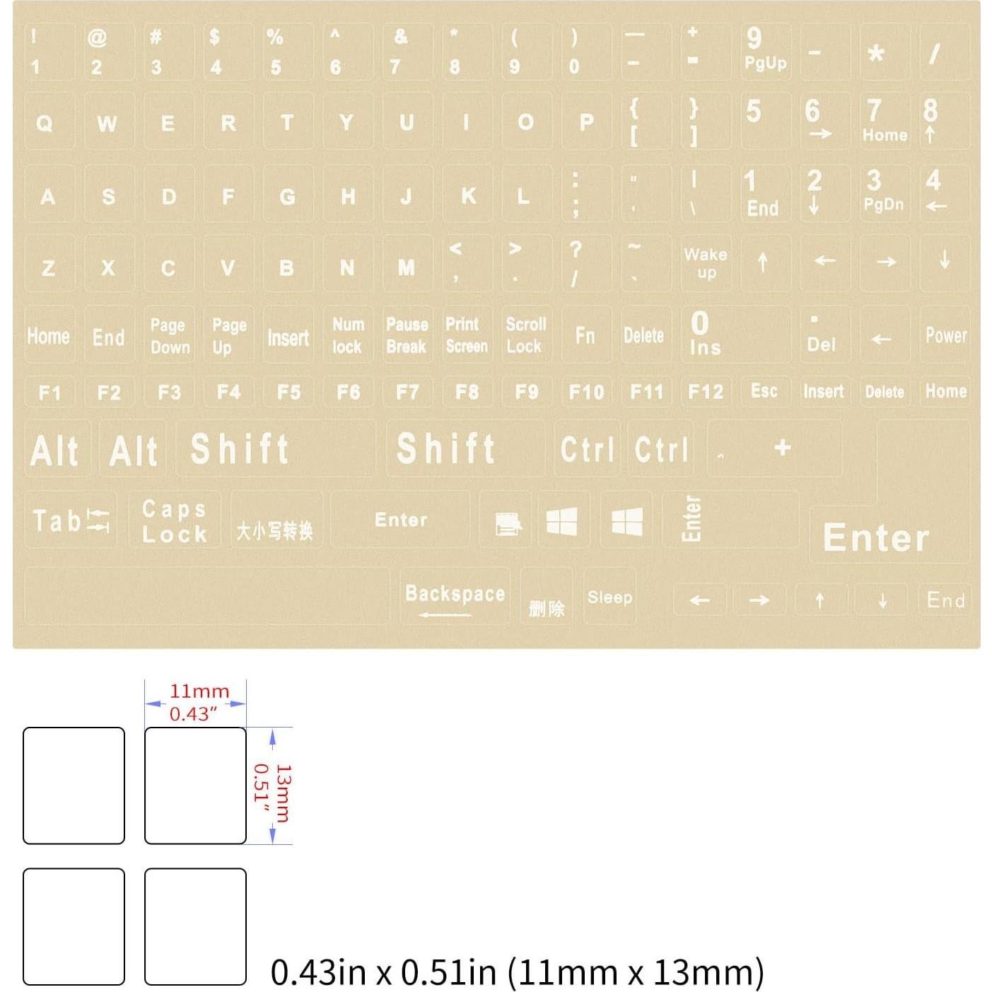 Etiquetas de Teclado en Inglés imComor Universal 1PC