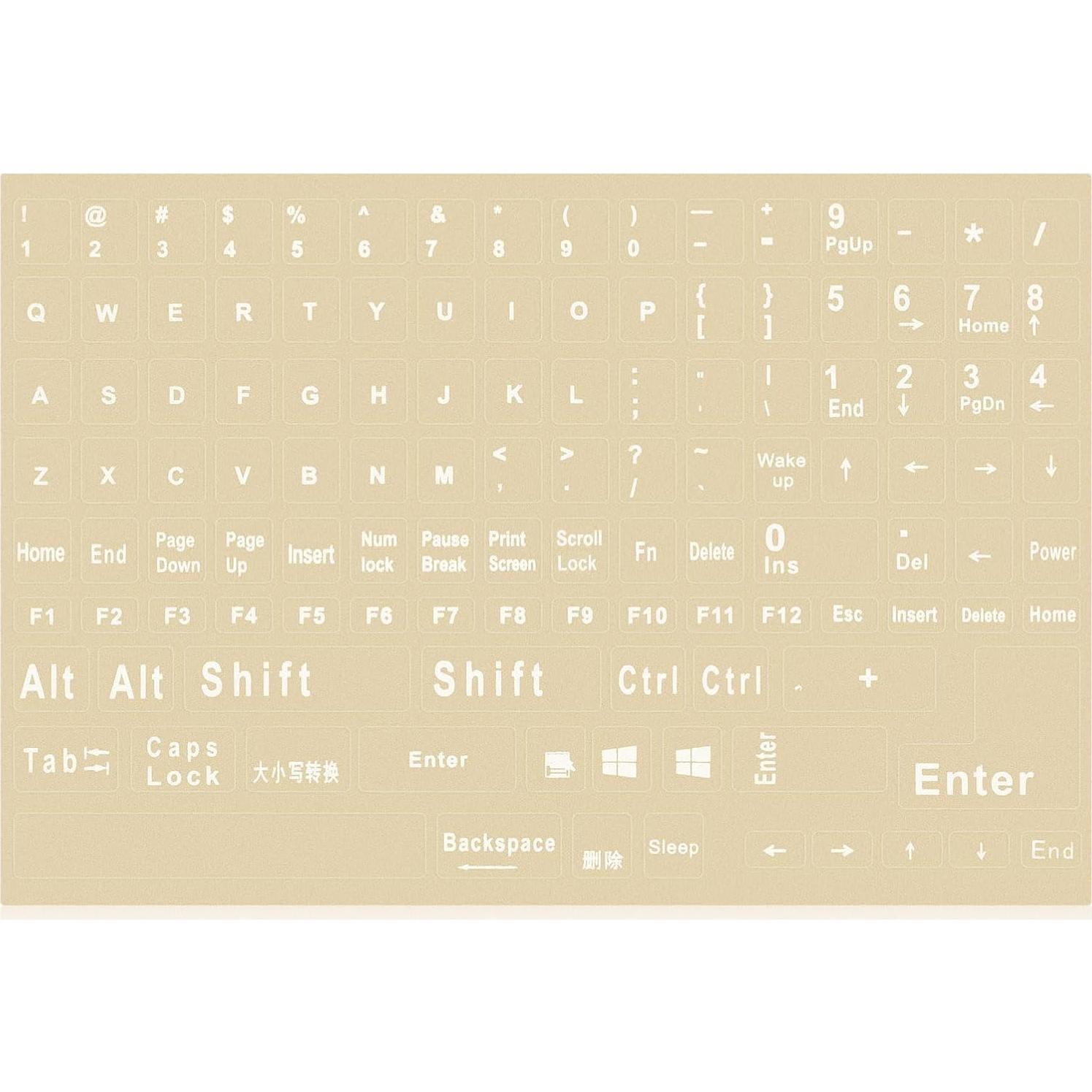 Etiquetas de Teclado en Inglés imComor Universal 1PC