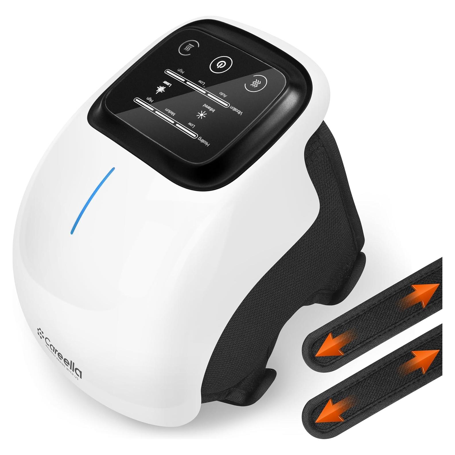 Masajeador de Rodilla Inalámbrico Careella XL con Calor y Vibración