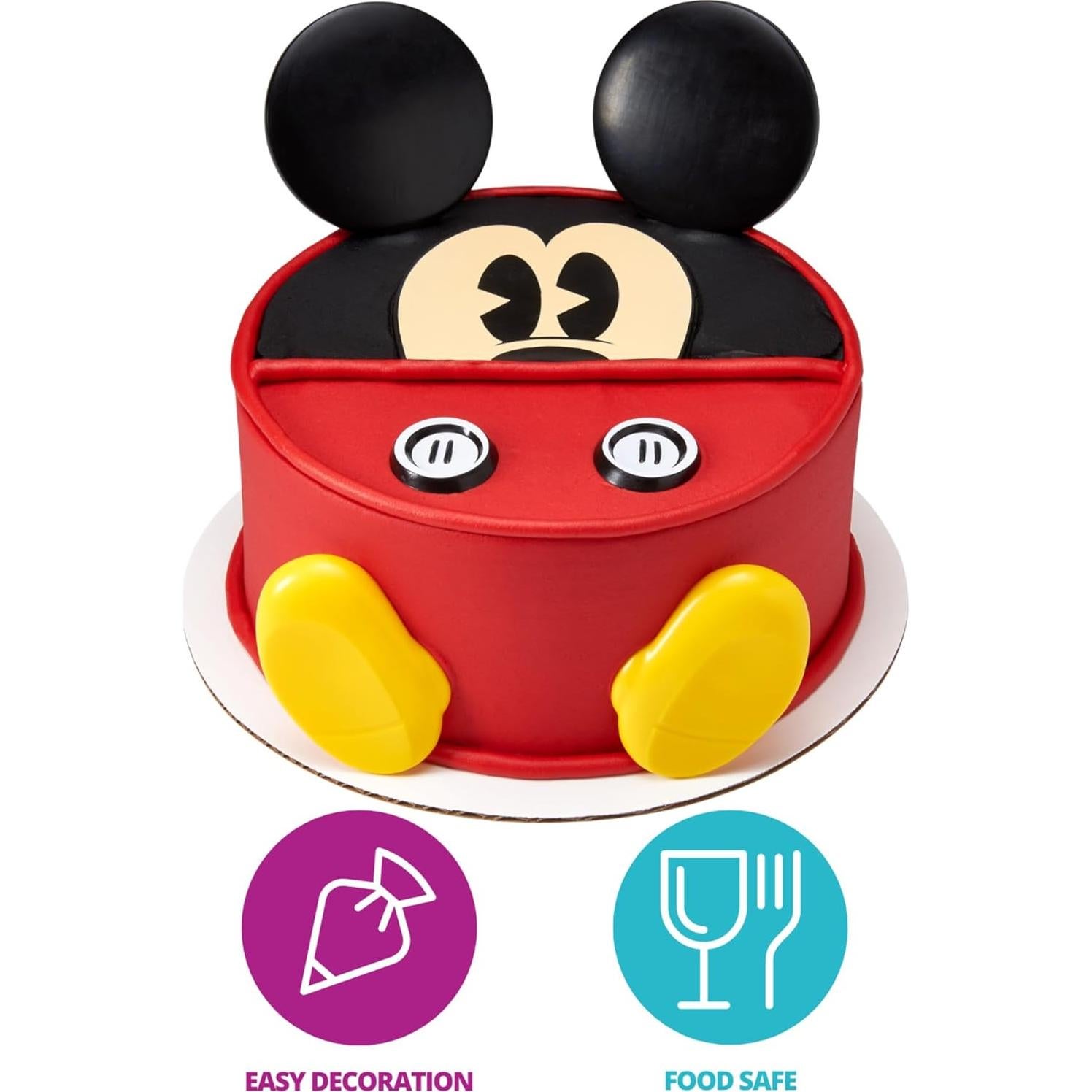 Topper de Pastel Disney Mickey Mouse DecoSet 7 Piezas Reutilizables