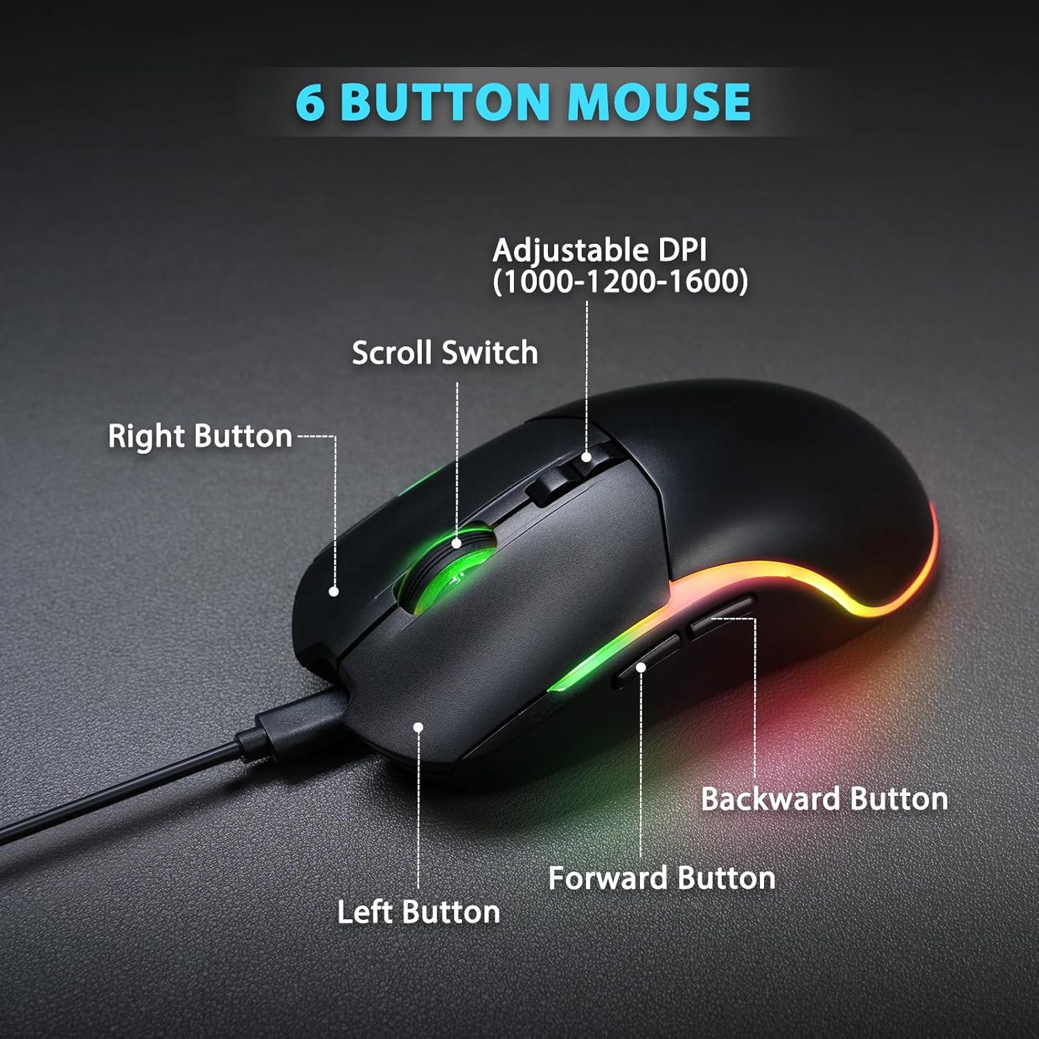 Combo Teclado y Ratón Inalámbrico Luzarriba Retroiluminado