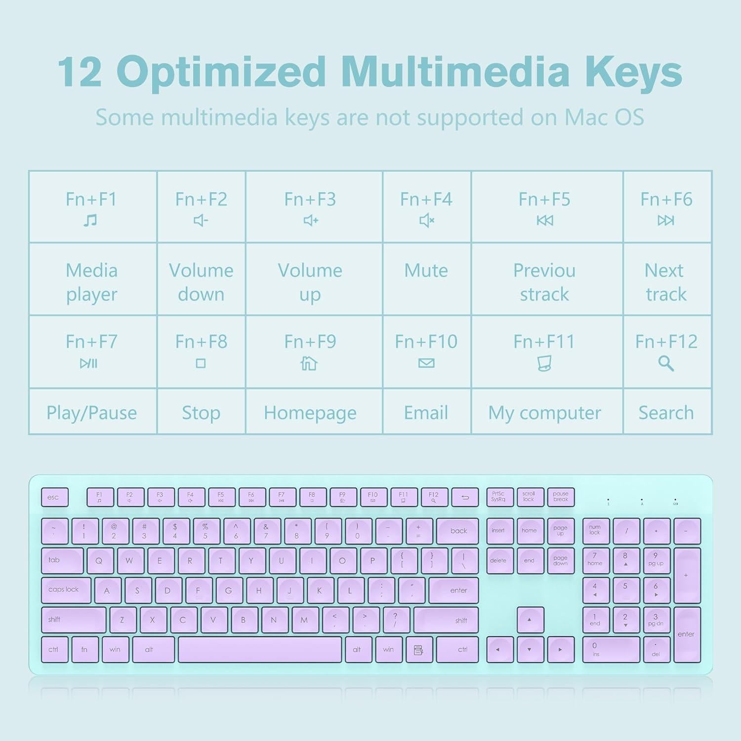 Teclado Inalámbrico LeadsaiL K786KB Ergonómico 2.4GHz Silencioso