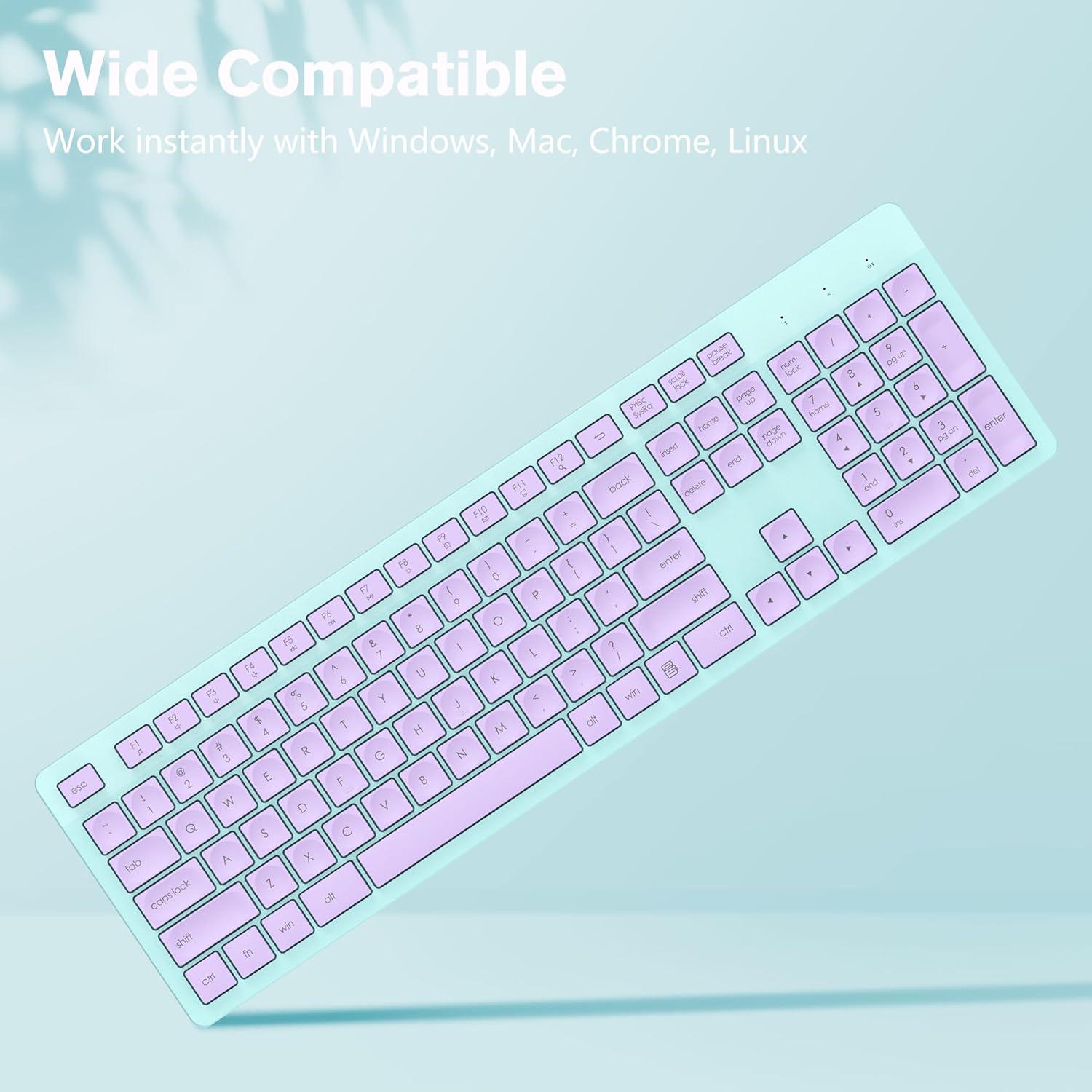 Teclado Inalámbrico LeadsaiL K786KB Ergonómico 2.4GHz Silencioso