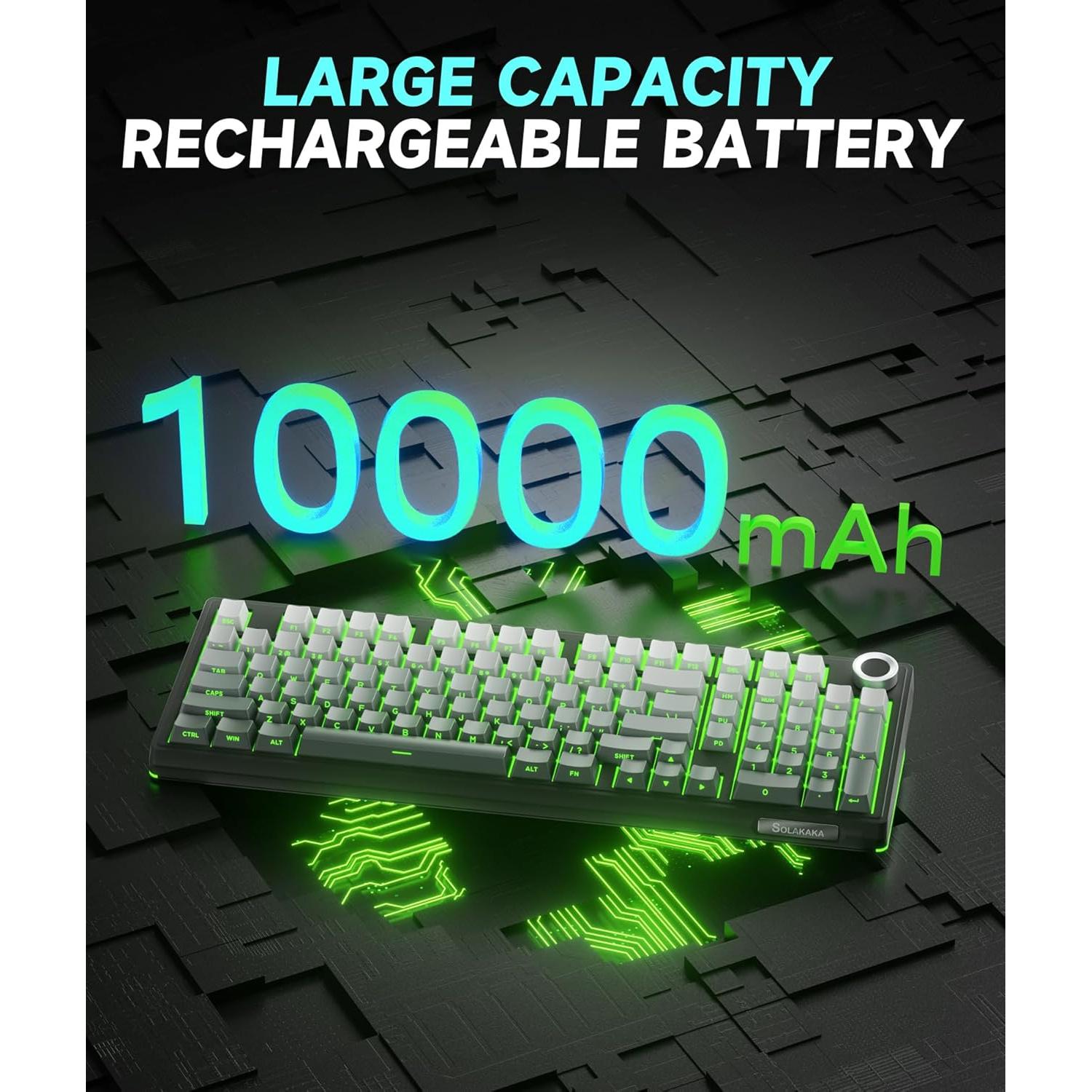 Teclado Mecánico Inalámbrico SOLAKAKA KI99 Pro 96% RGB