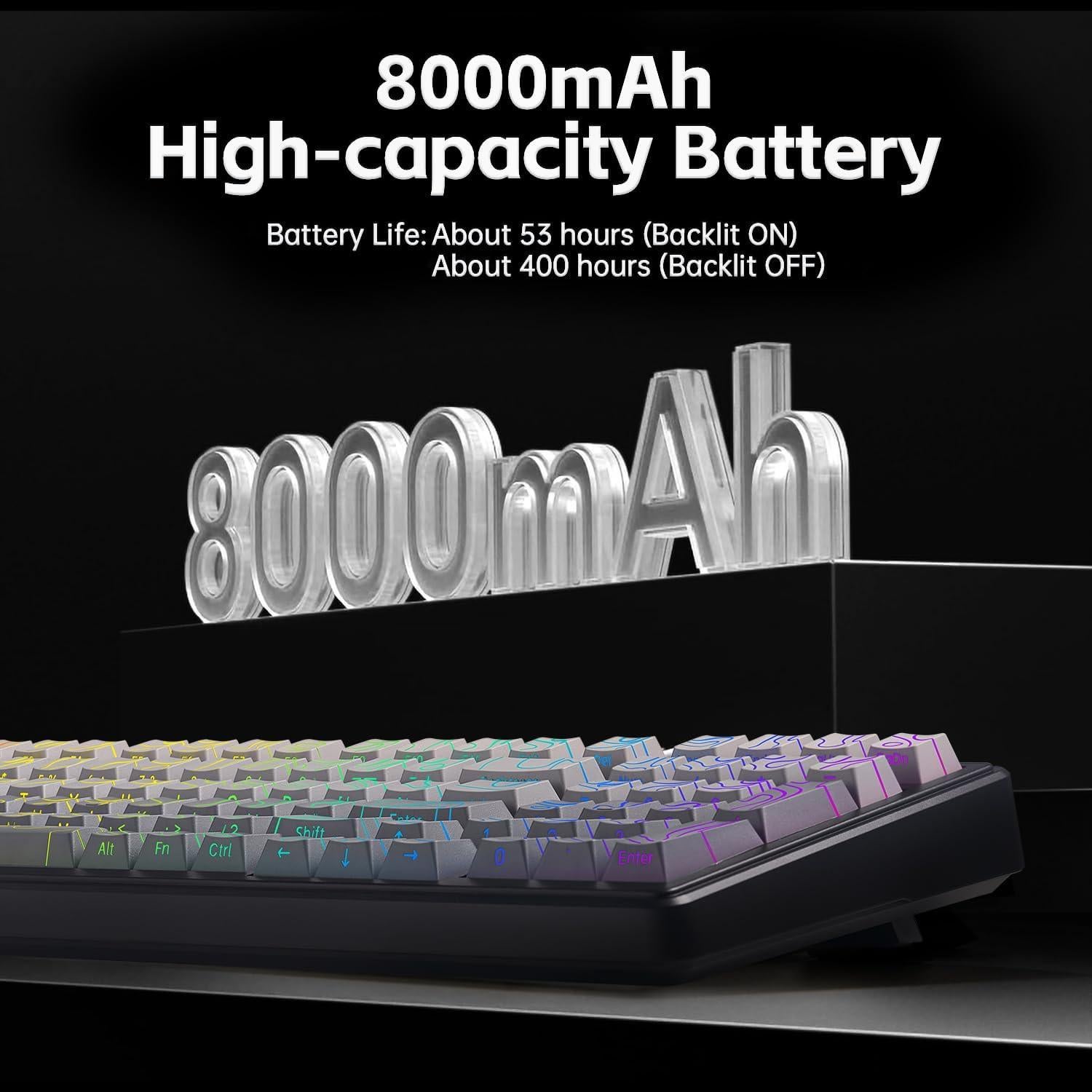 Teclado Mecánico Inalámbrico AULA F99 RGB 99 Teclas