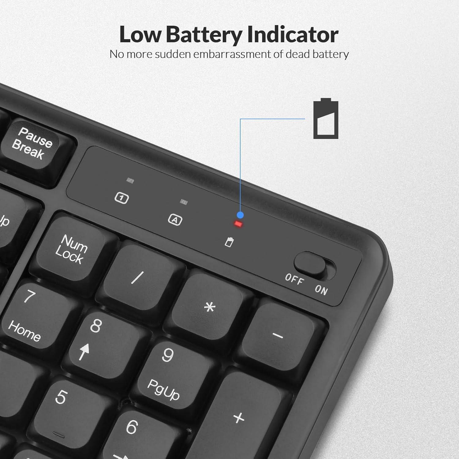 Combo Teclado y Ratón Inalámbricos Rii RK209 Ergonómico Silencioso