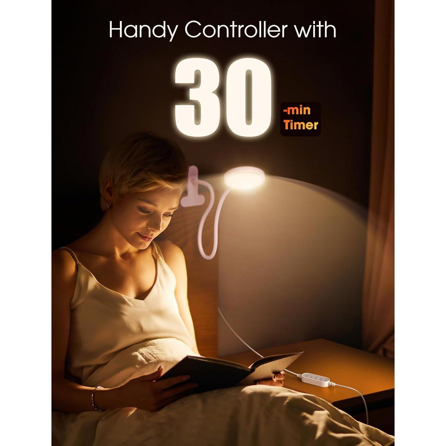 Lámpara de Escritorio Clip LiFMIRA 8W LED Rosa 5 Colores