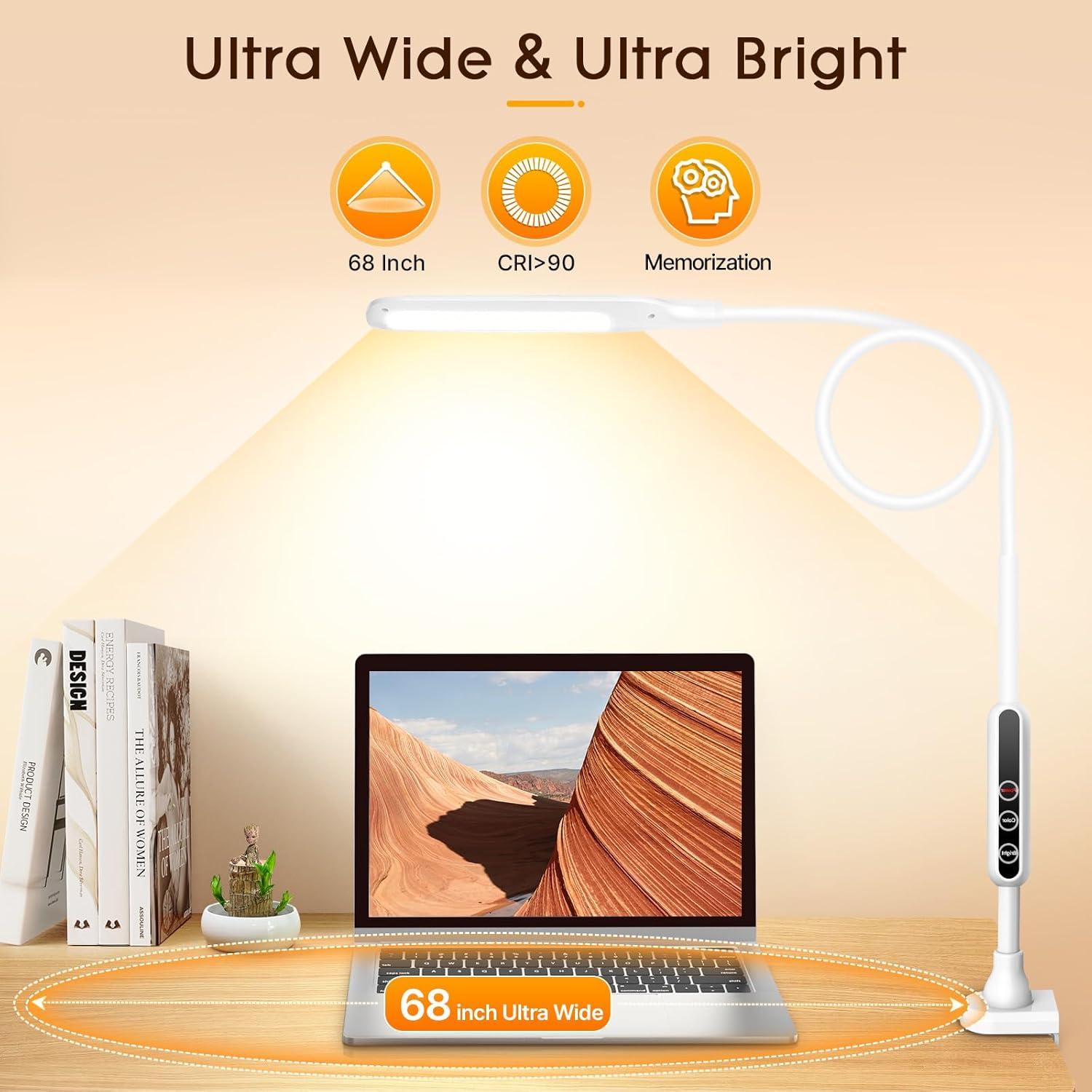 Lámpara de Escritorio LED Syrinx con Abrazadera 12W