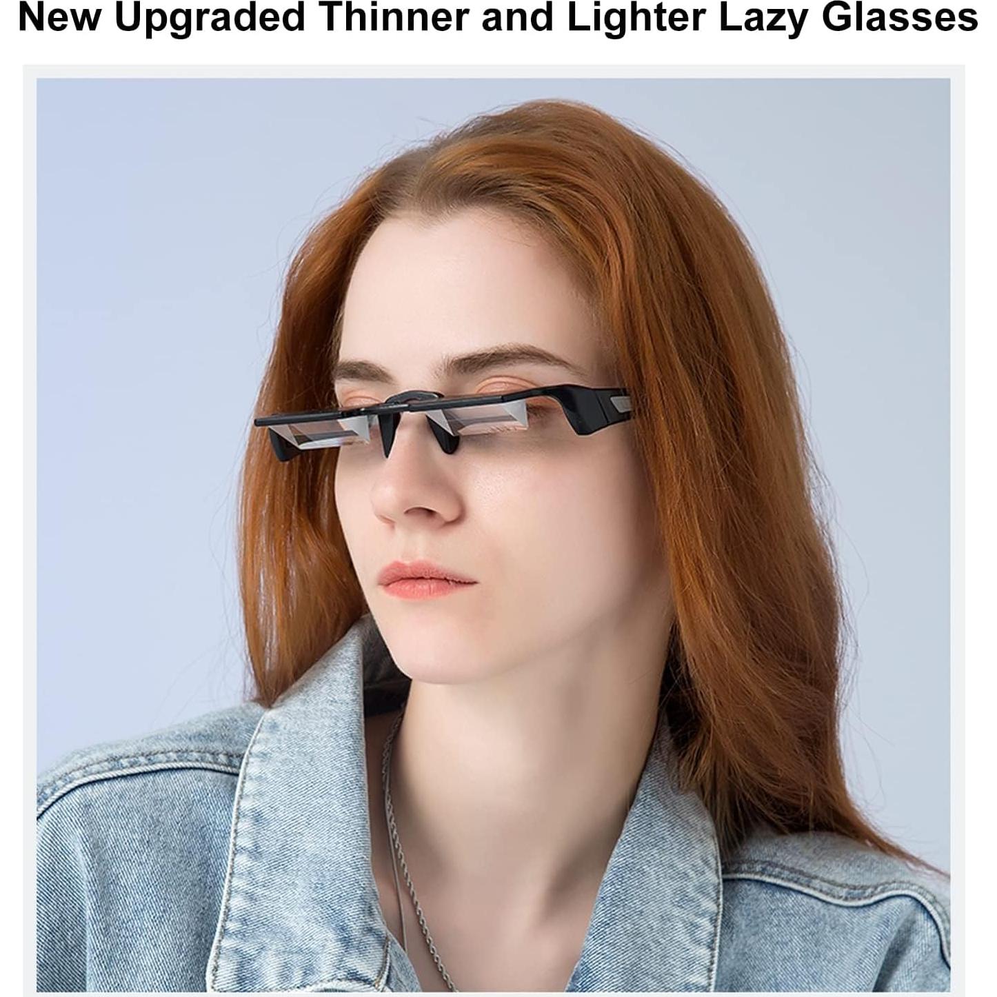 Gafas de Lectura Horizontales OKCSC Ligeras HD 90° para Acostarse