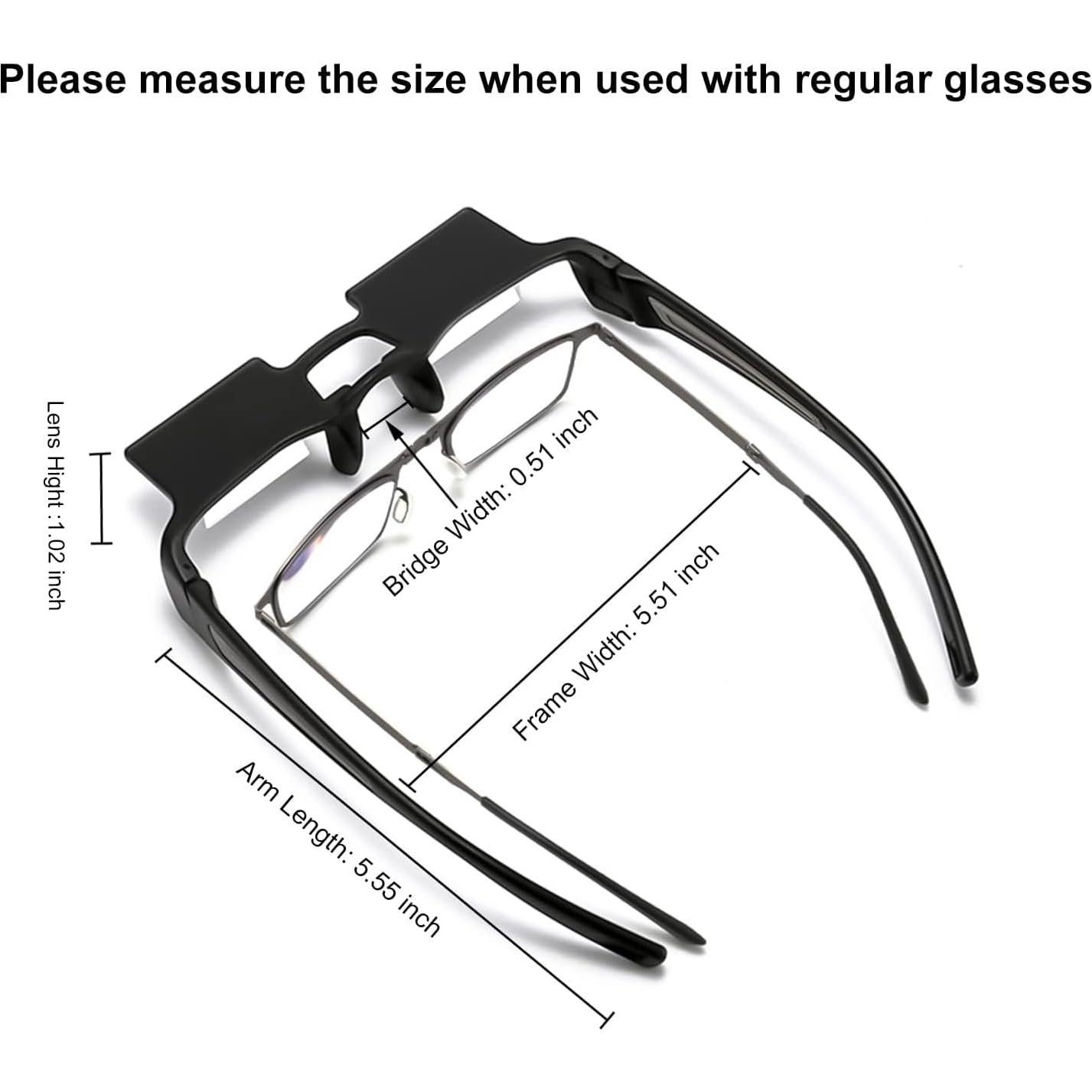 Gafas de Lectura Horizontales OKCSC Ligeras HD 90° para Acostarse