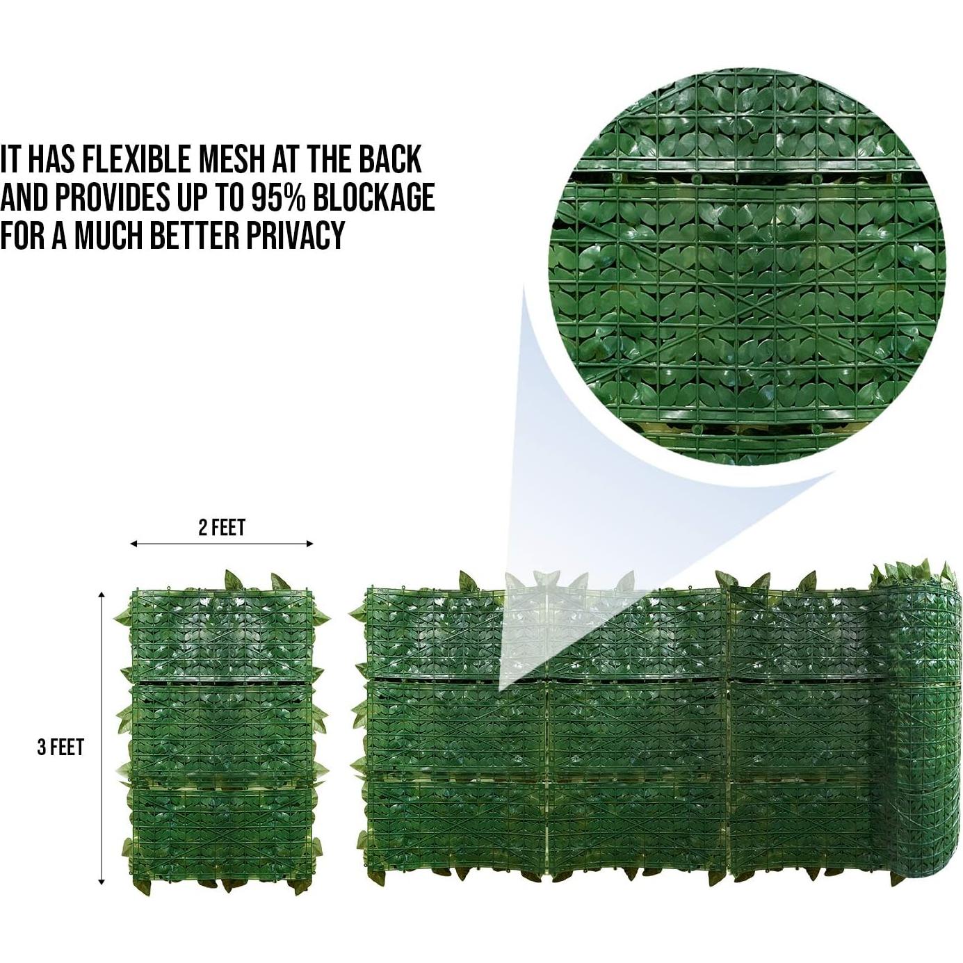 Pantalla de Privacidad E&K 0.91m x 2.44m Hojas Artificiales