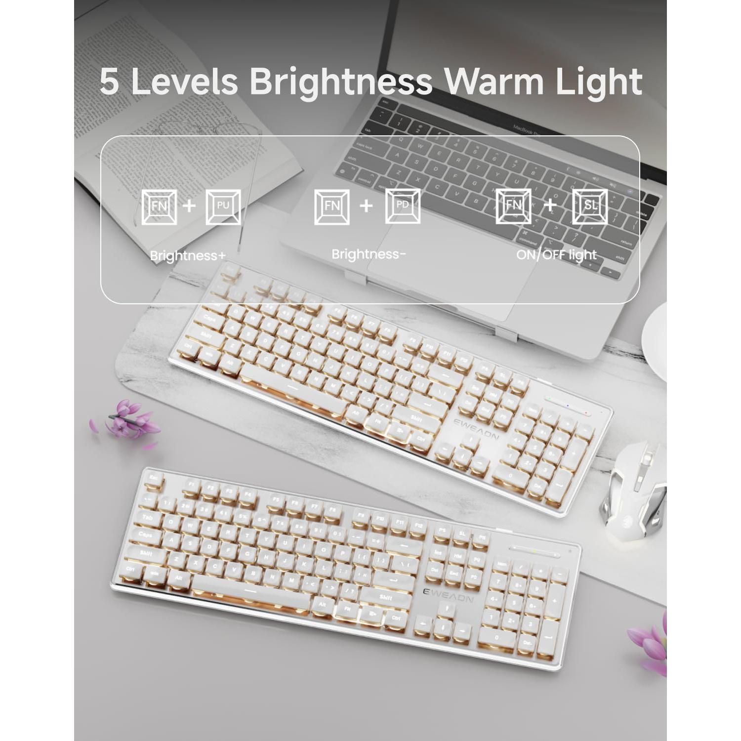 Combo Teclado y Ratón Inalámbricos EWEADN V3 Retroiluminado