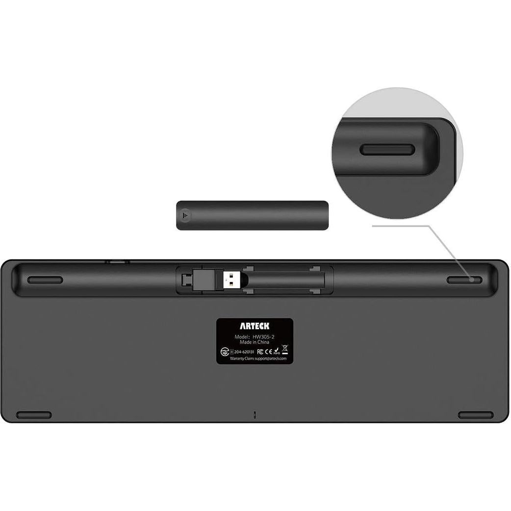 Teclado Inalámbrico Arteck HW305-2 Ultra Delgado con Teclado Numérico