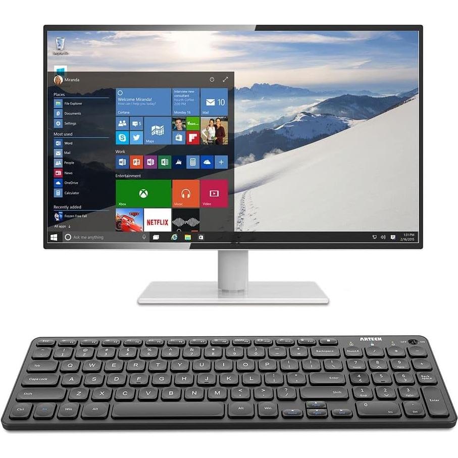 Teclado Inalámbrico Arteck HW305-2 Ultra Delgado con Teclado Numérico