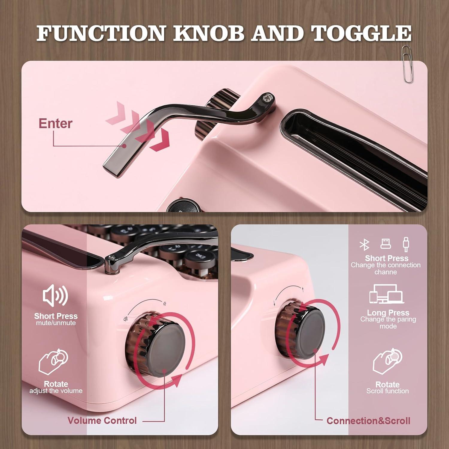 Teclado Mecánico Inalámbrico YUNZII QL75 Rosa Retroiluminado