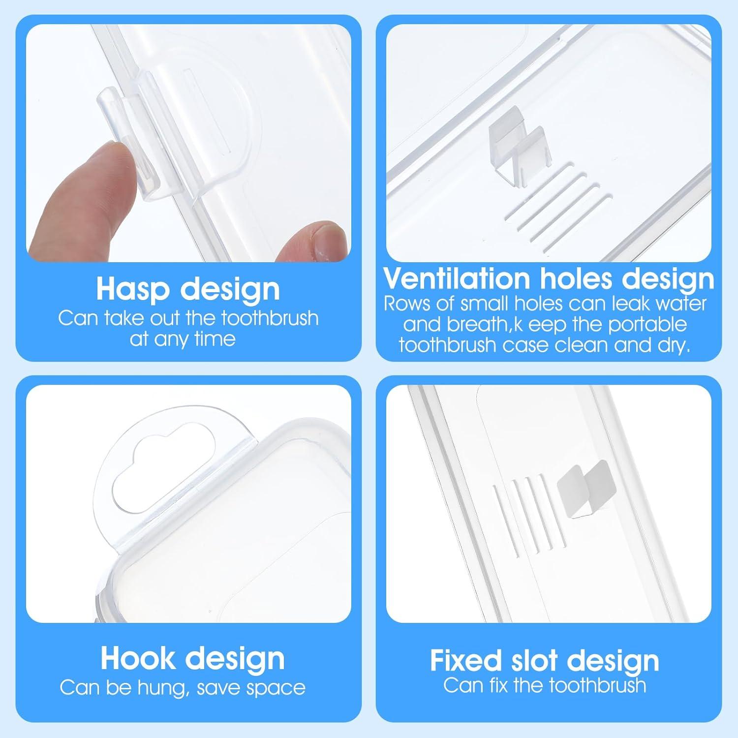 Estuche de Viaje para Cepillos de Dientes SynHHergyx 2 Piezas