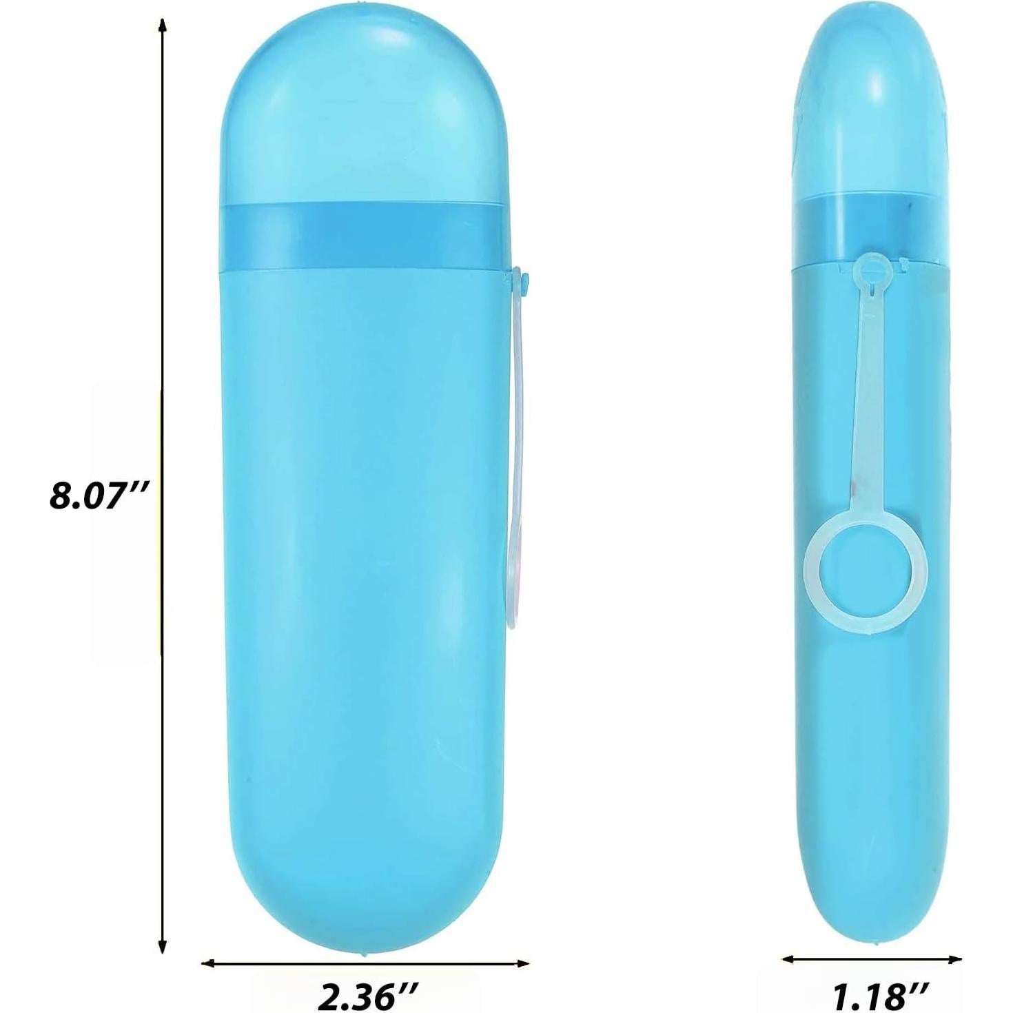 Estuche de Cepillo de Dientes de Viaje YKuzLx 2 Piezas - Púrpura y Azul