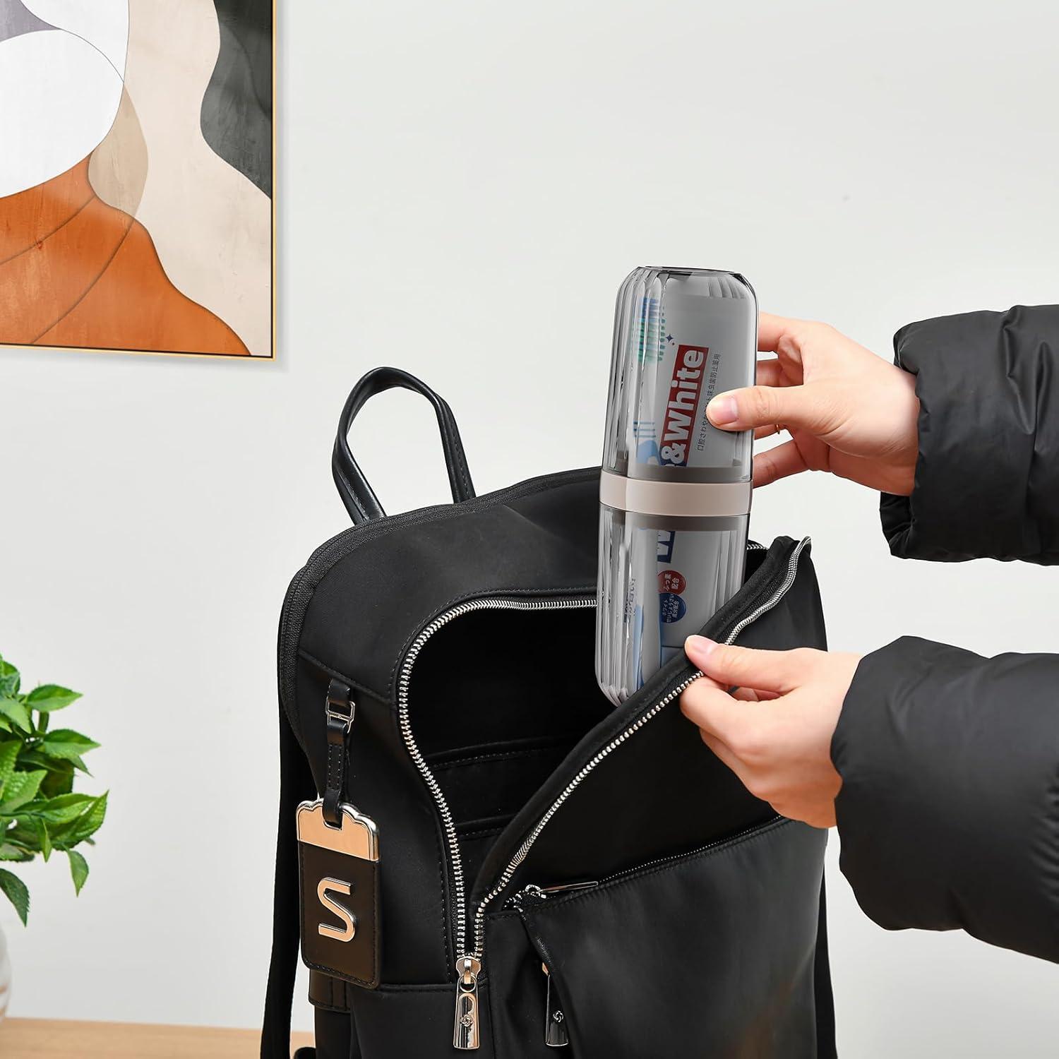 Estuche de Jabón y Cepillo de Dientes VITVITI 20 cm Café Oscuro